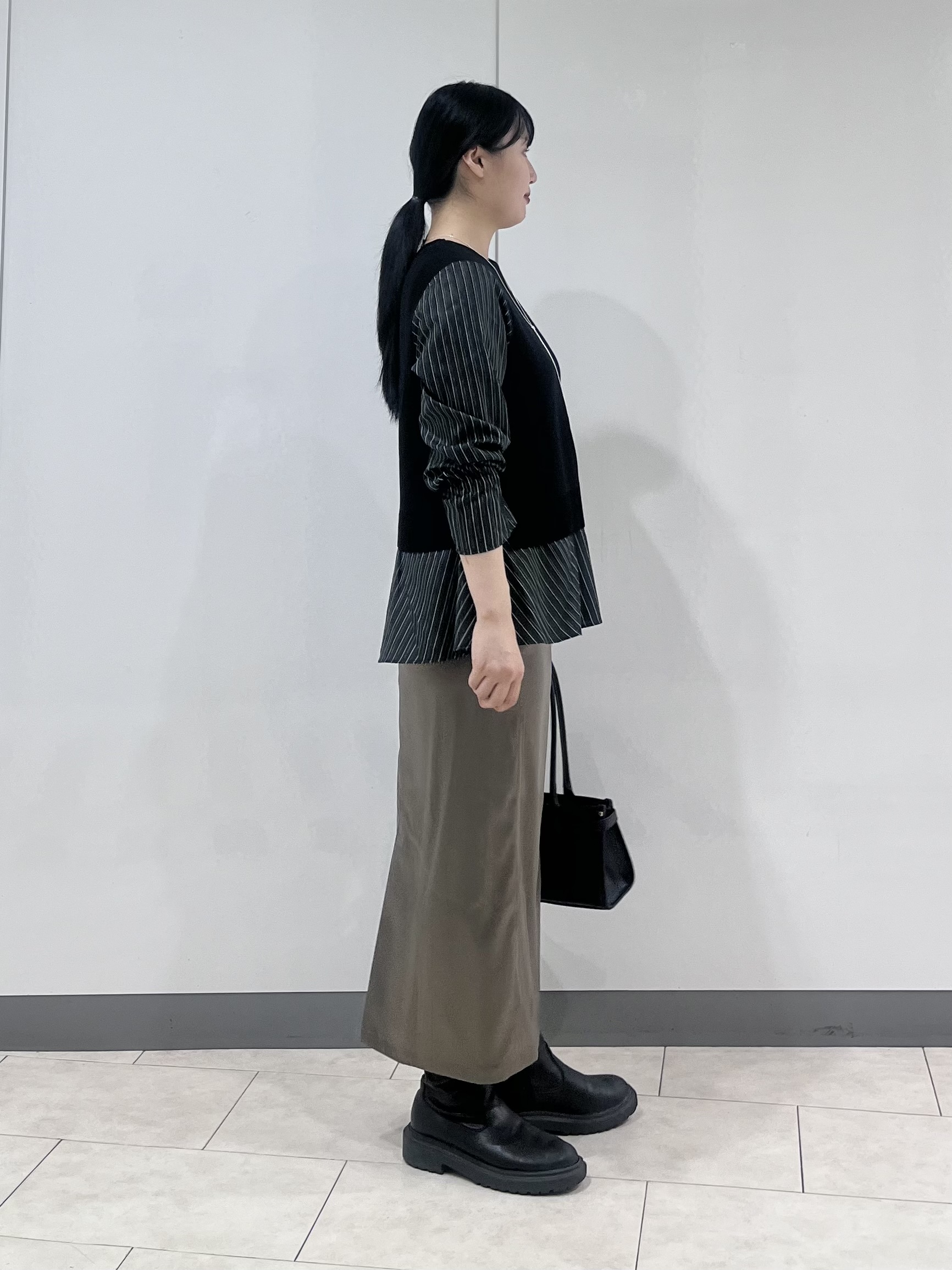 hasuさんの「INDIVI｜【洗える／1枚でコーデ完成】重ね着風ニットトップス」を使ったコーディネート