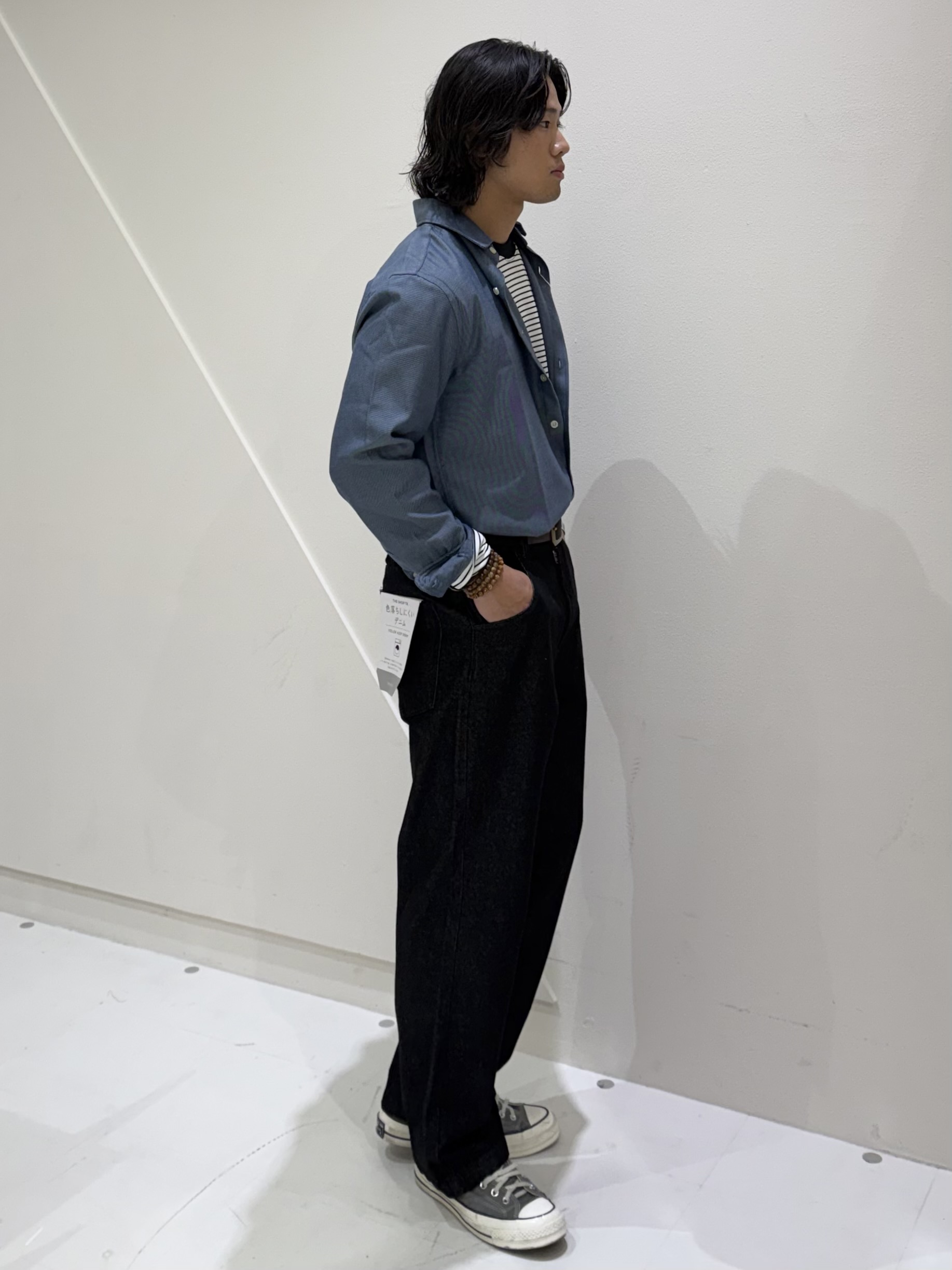 はちゃさんの「THE SHOP TK｜【防シワ／洗濯機OK】アソート 長袖ネルシャツ」を使ったコーディネート