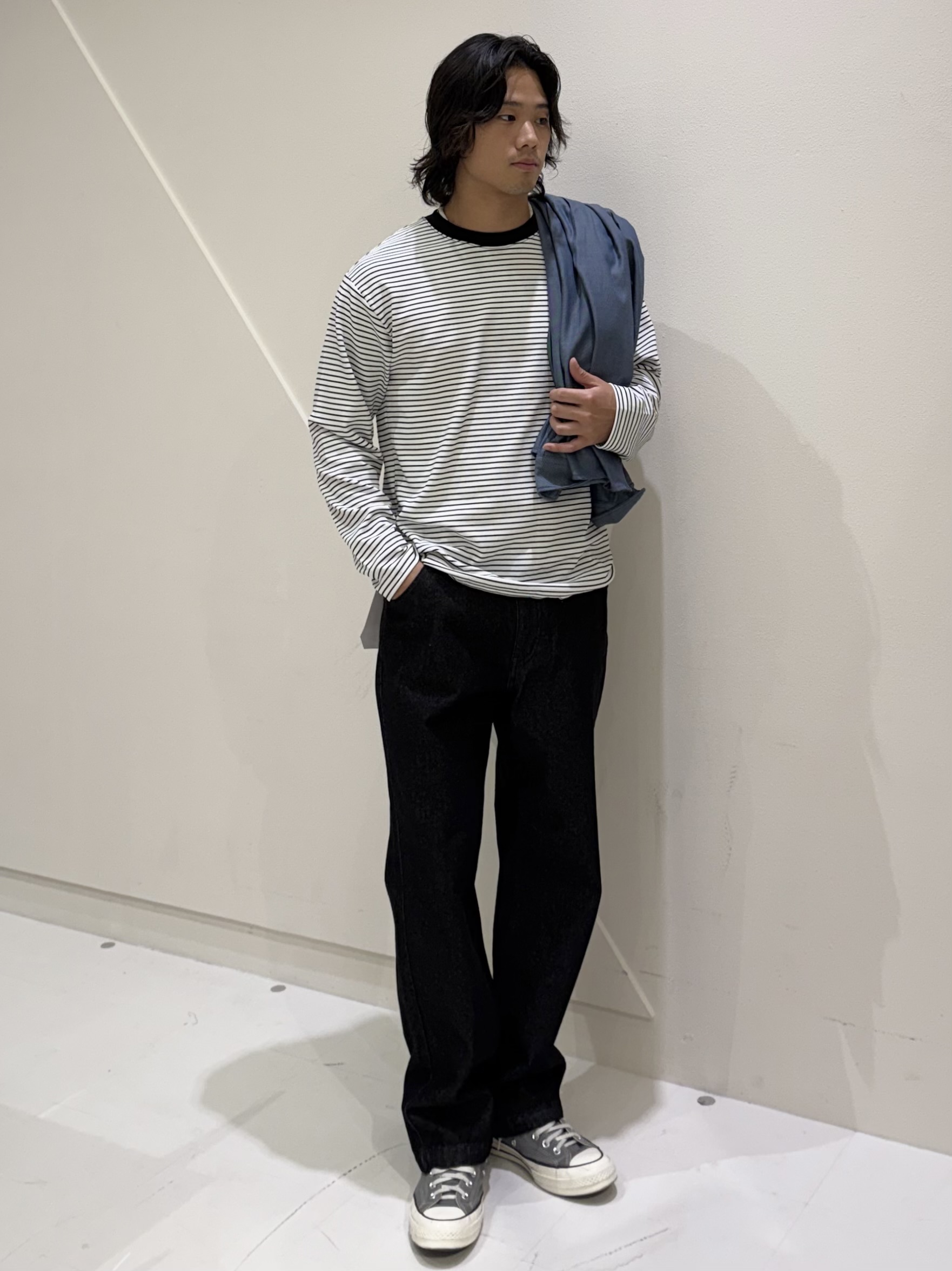 はちゃさんの「THE SHOP TK｜【防シワ／洗濯機OK】アソート 長袖ネルシャツ」を使ったコーディネート