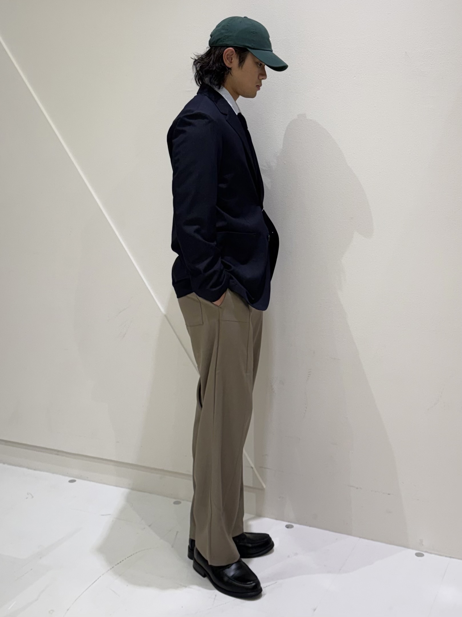 はちゃさんの「THE SHOP TK｜【ストレッチ／洗濯機OK／セットアップ可】デニムライク ジャケット」を使ったコーディネート
