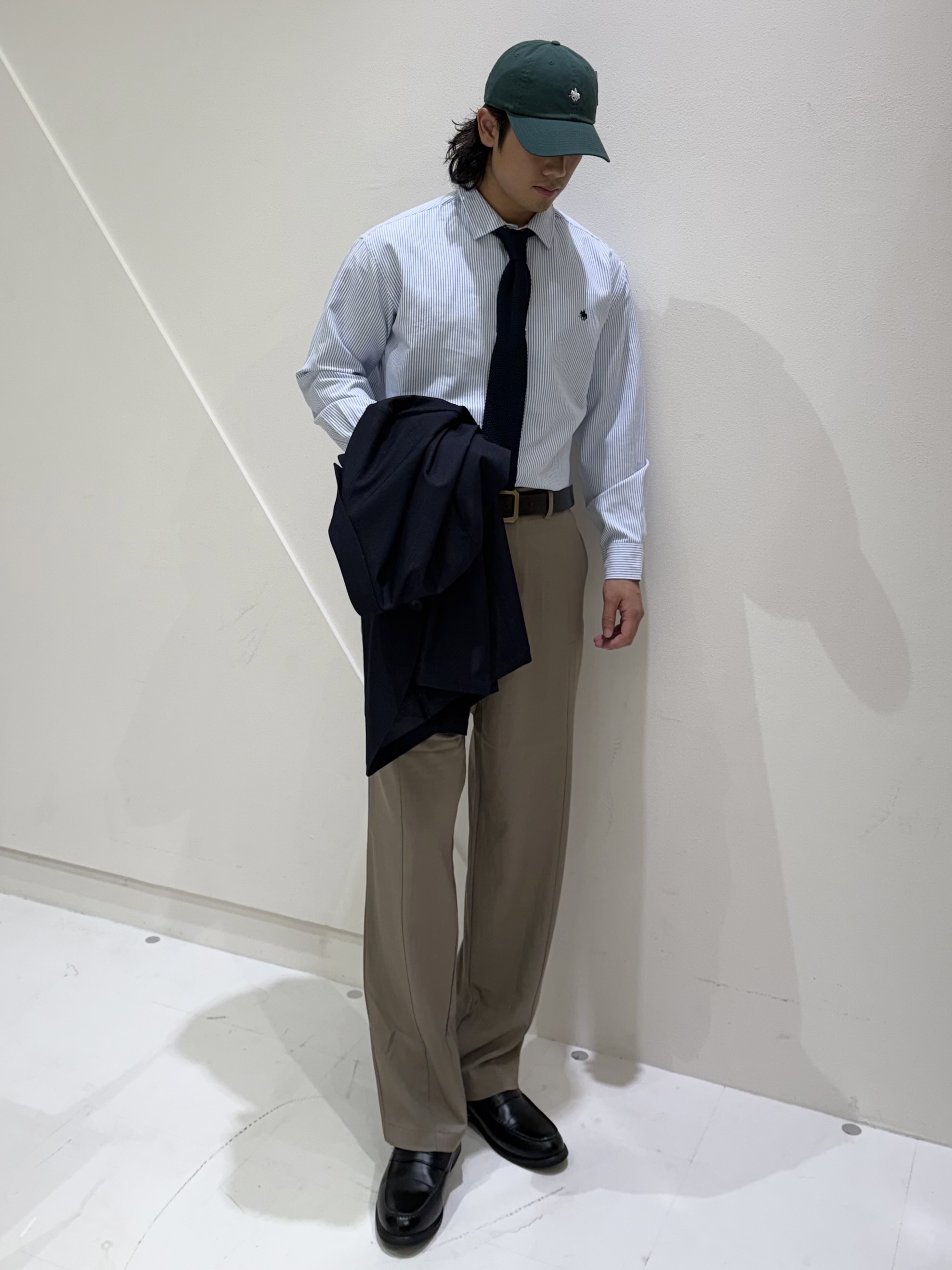 はちゃさんの「THE SHOP TK｜【ストレッチ／洗濯機OK／セットアップ可】デニムライク ジャケット」を使ったコーディネート
