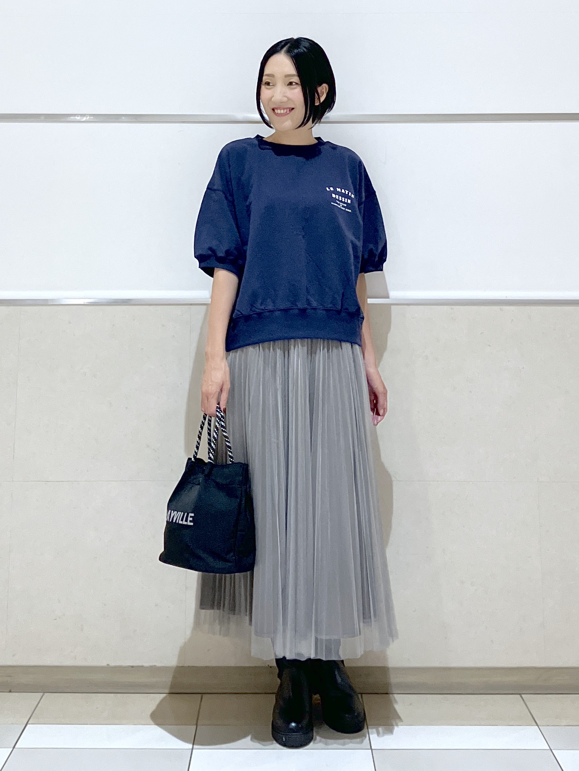 eriko さんの「Dessin｜ハーフスリーブロゴプルオーバー」を使ったコーディネート