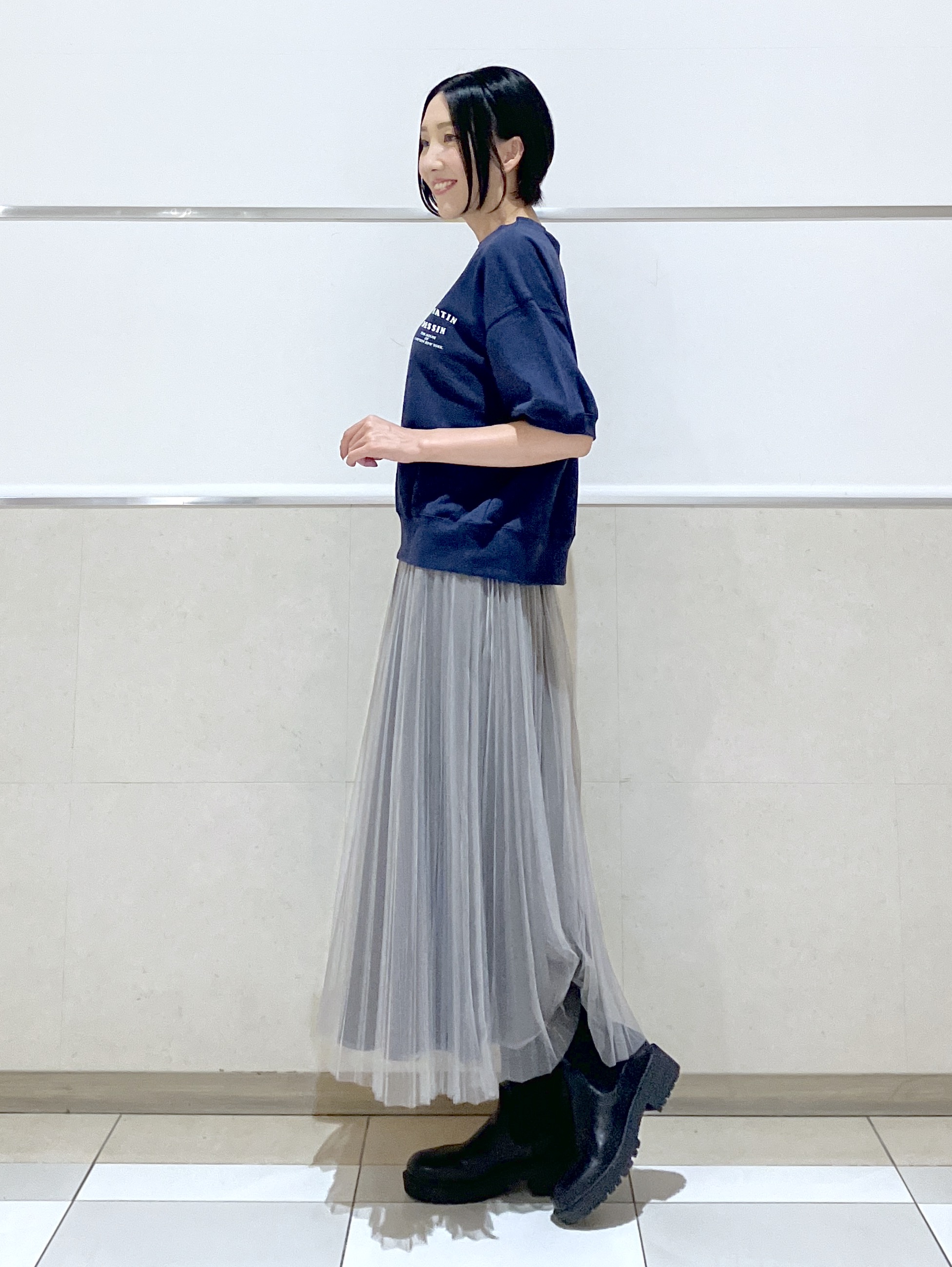 eriko さんの「Dessin｜ハーフスリーブロゴプルオーバー」を使ったコーディネート