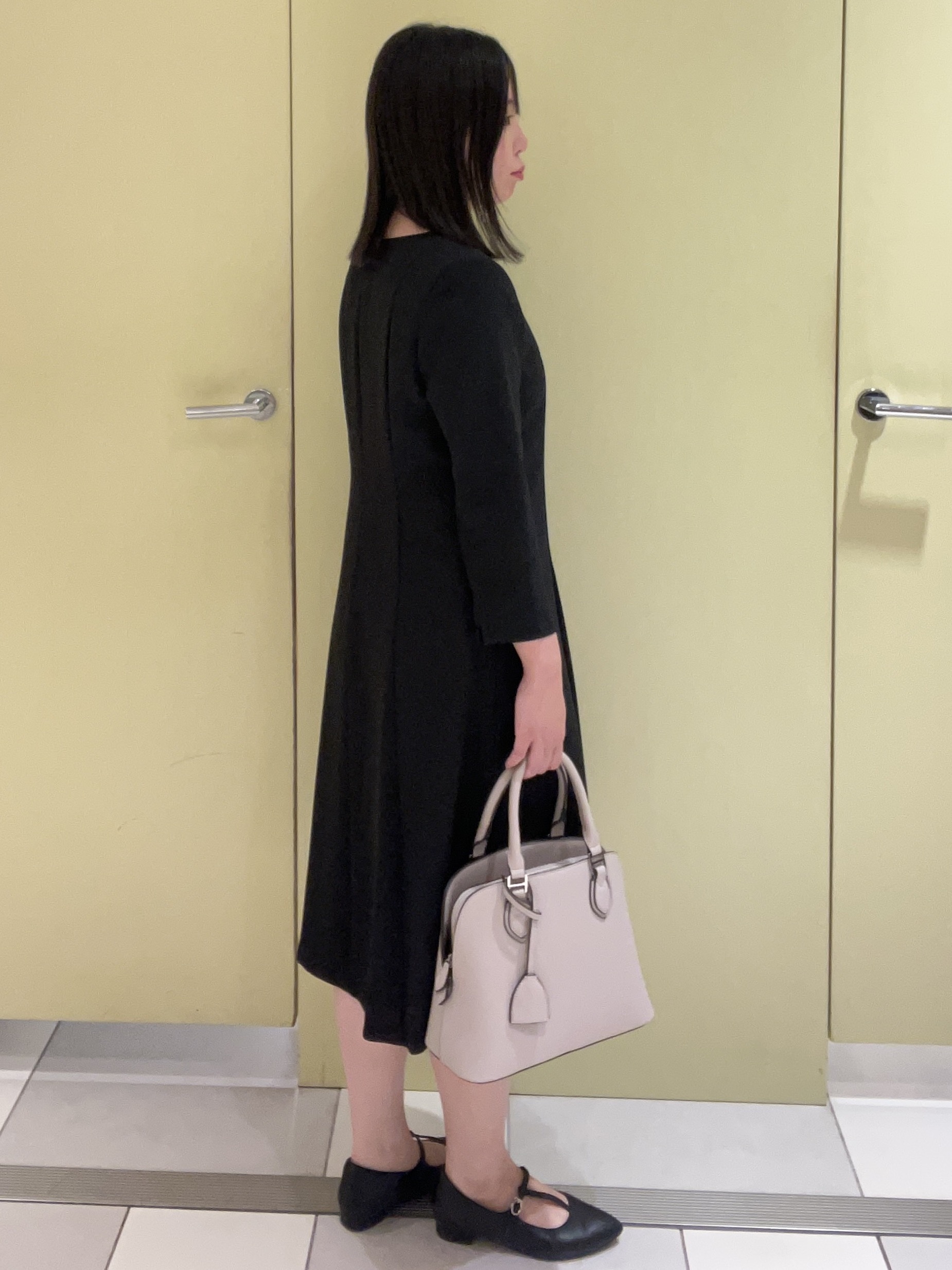 Rihoさんの「Reflect｜【SS-4Lサイズ】パール調パーツデザイン ノーカラーワンピース」を使ったコーディネート