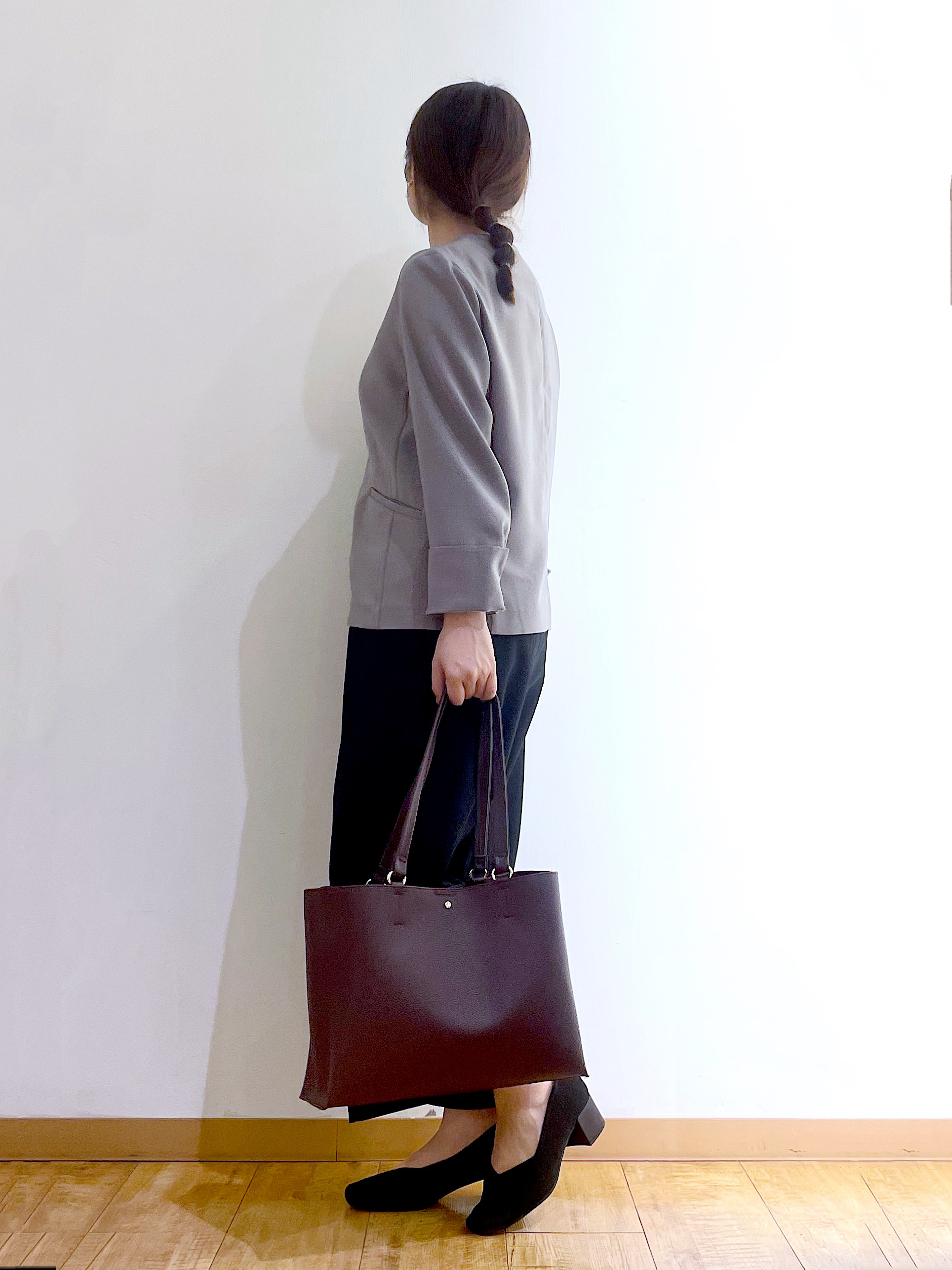 かのさんの「SHOO･LA･RUE｜【セットアップ可/通勤/洗濯機可/SS-LL】女性らしく決まる カラーレスジャケット」を使ったコーディネート