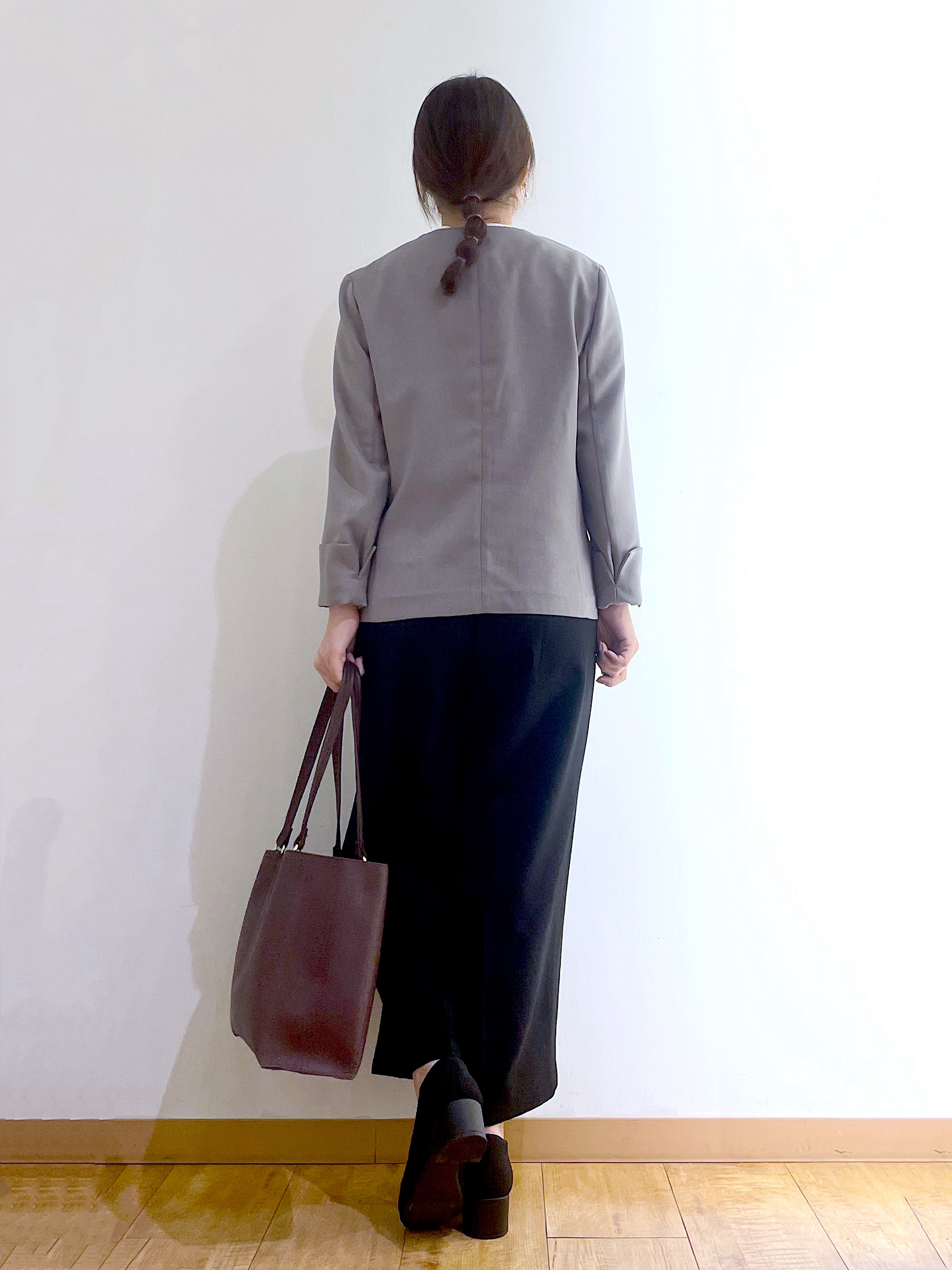 かのさんの「SHOO･LA･RUE｜【セットアップ可/通勤/洗濯機可/SS-LL】女性らしく決まる カラーレスジャケット」を使ったコーディネート
