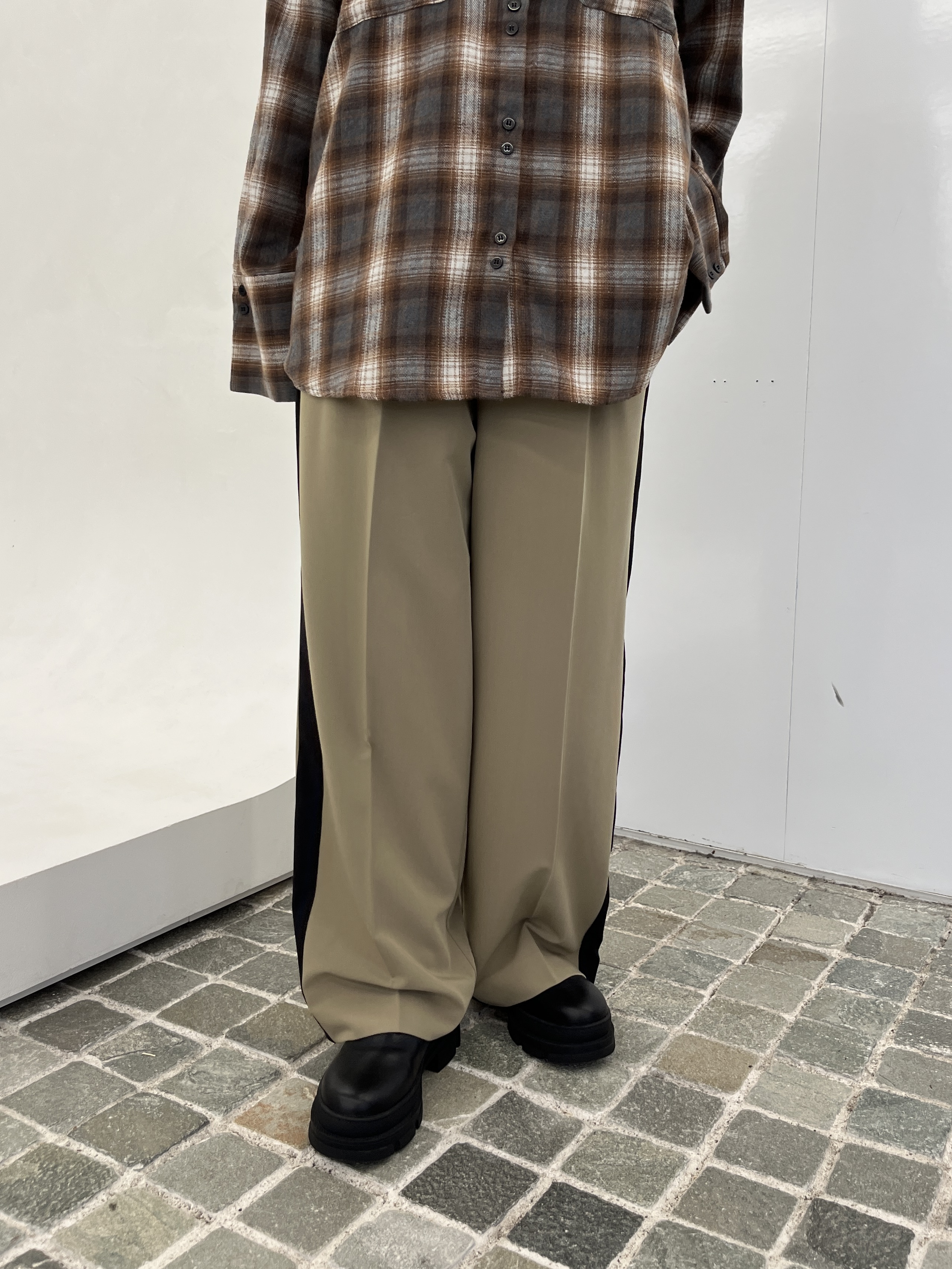 Harukaさんの「INDIVI｜チェックネルシャツ」を使ったコーディネート