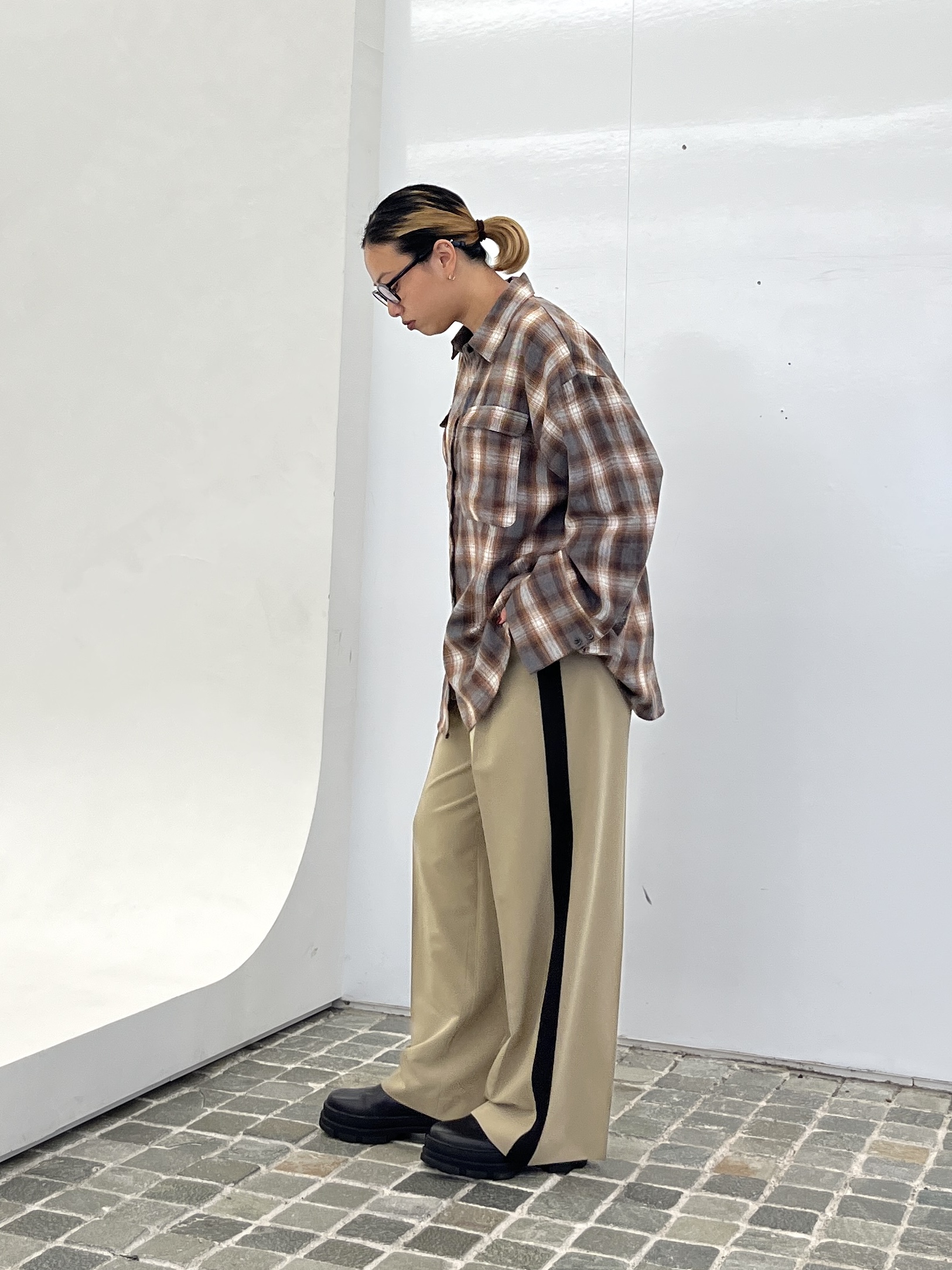 Harukaさんの「INDIVI｜チェックネルシャツ」を使ったコーディネート