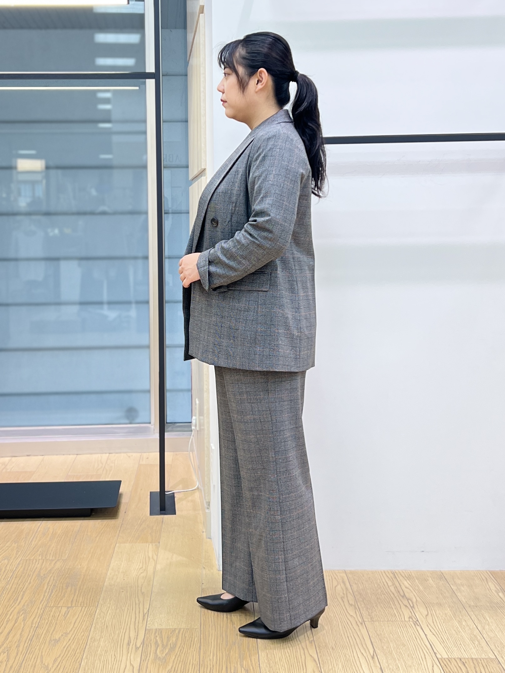 shimaさんの「INDIVI｜【洗濯機OK／ストレッチ◎】秋はじめのダブルジャケット」を使ったコーディネート