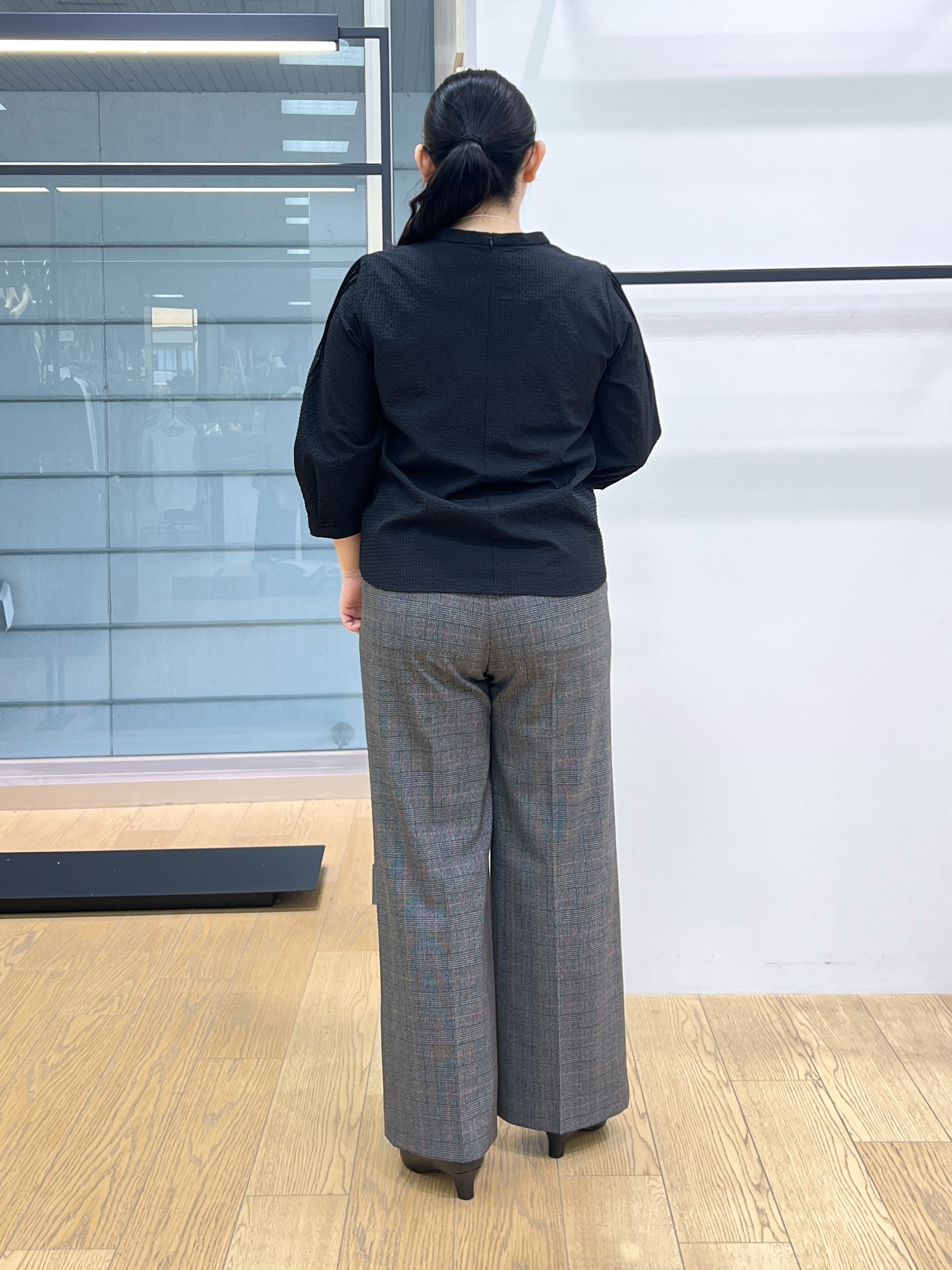 shimaさんの「INDIVI｜【洗濯機OK／ストレッチ◎】秋はじめのダブルジャケット」を使ったコーディネート