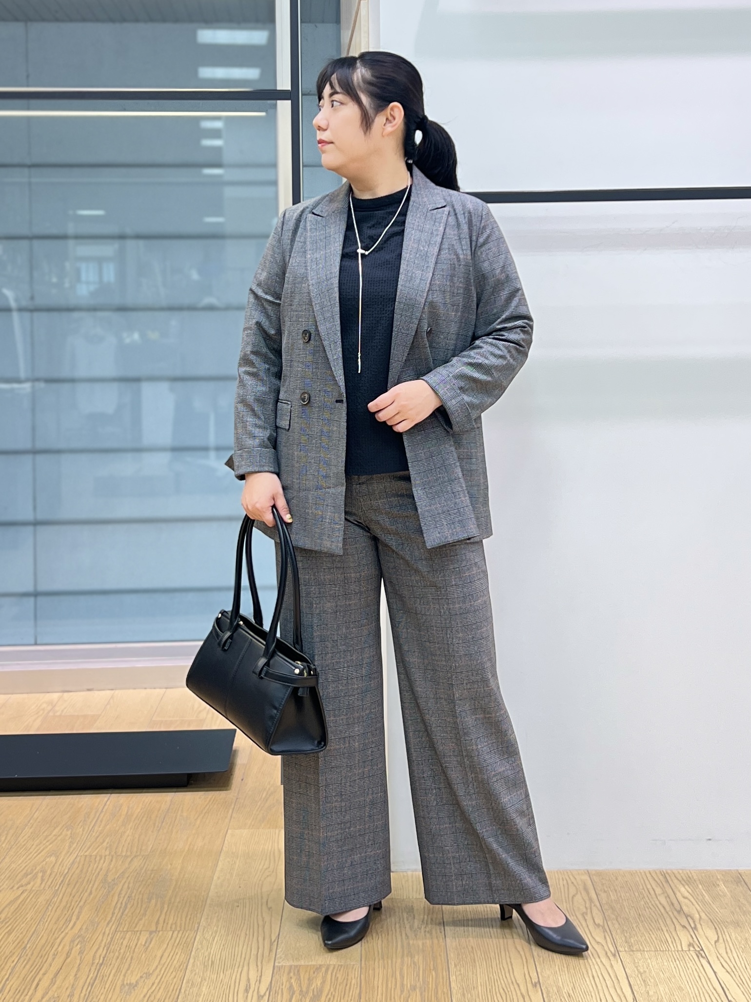shimaさんの「INDIVI｜【洗濯機OK／ストレッチ◎】秋はじめのダブルジャケット」を使ったコーディネート