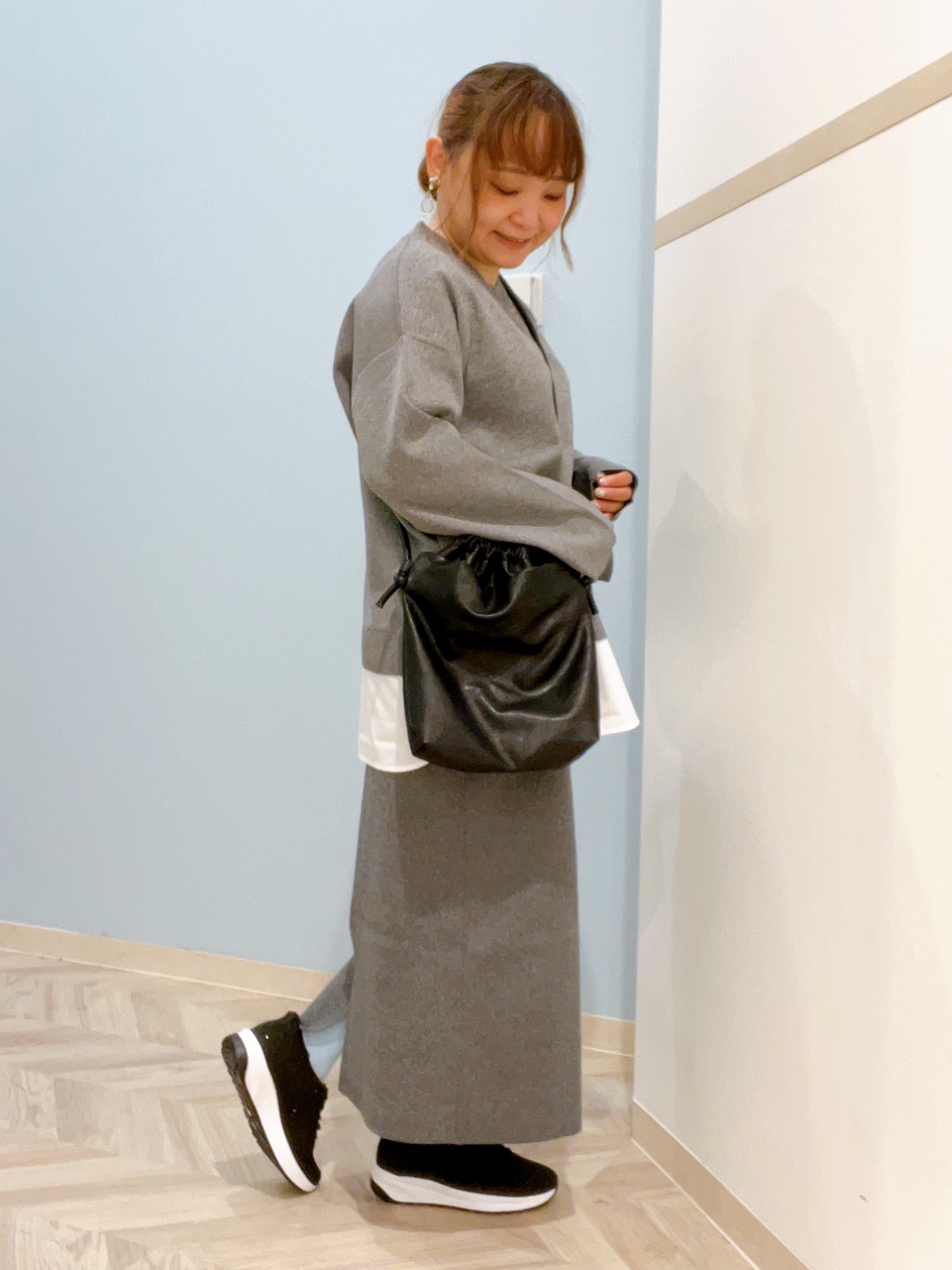 kitaさんの「SHOO･LA･RUE｜【S-LL】着るだけできまる シャツレイヤード風 スポンディッシュニット」を使ったコーディネート