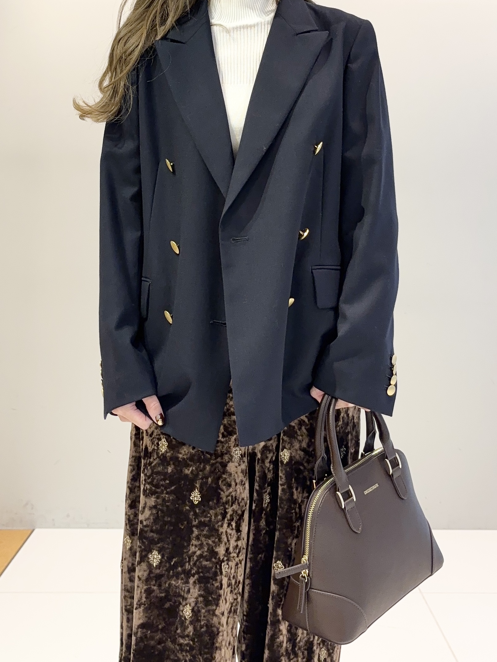 清水夏姫さんの「DRESSTERIOR｜【接触冷感】クールタッチ ハーフスリーブニット」を使ったコーディネート