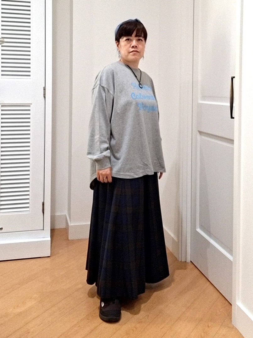 ai-Pさんの「Dessin｜【洗える】オーガニックコットン ロングスリーブTシャツ」を使ったコーディネート