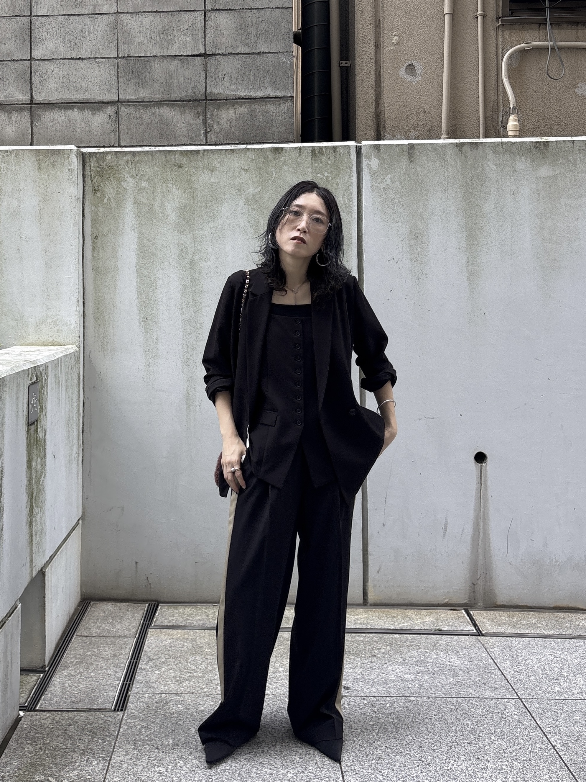 kotakiさんの「INDIVI｜Comfy Set Up｜ダブルブレストイージージャケット【セットアップ対応／通勤／カセット服】」を使ったコーディネート