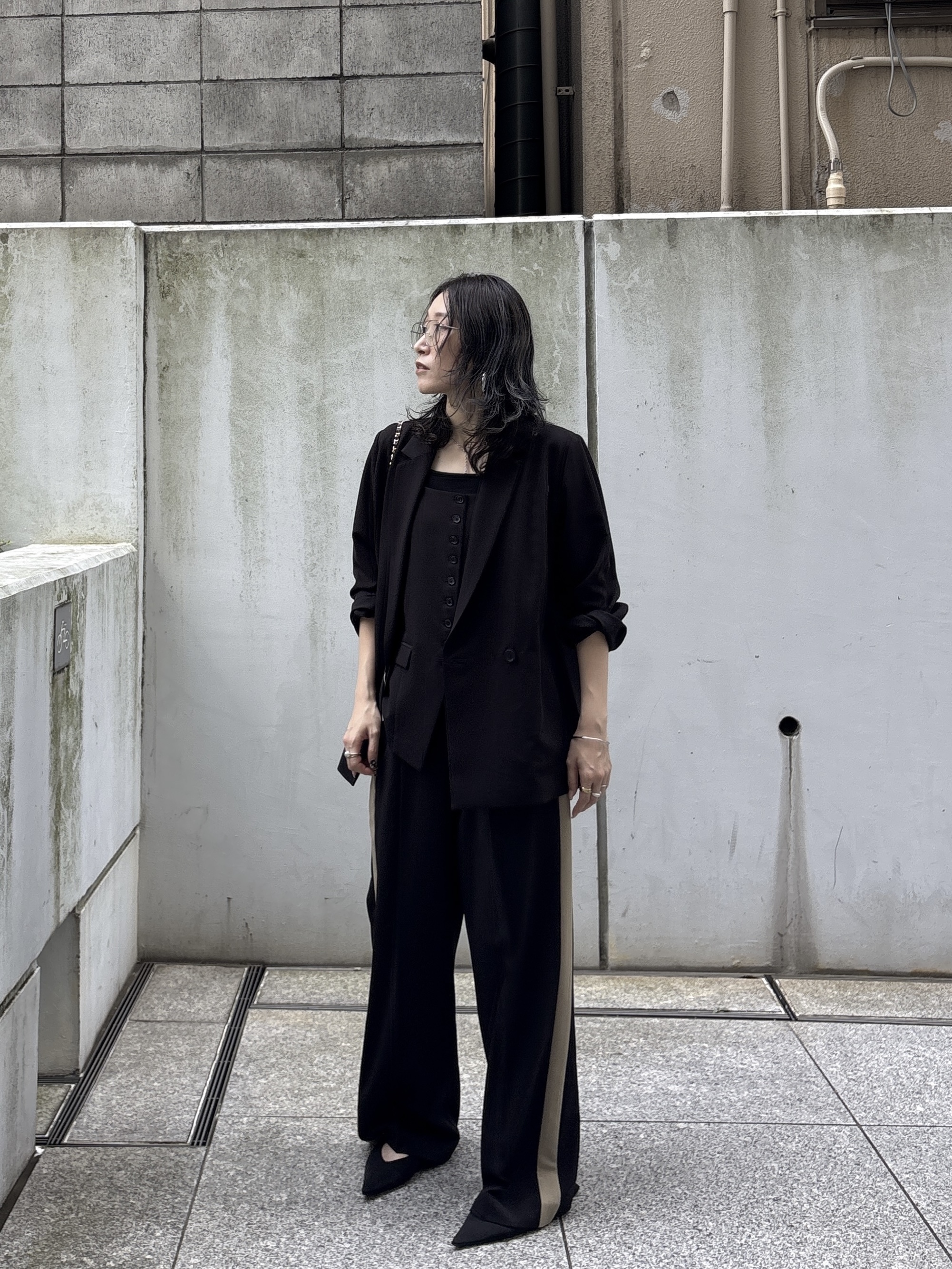 kotakiさんの「INDIVI｜Comfy Set Up｜ダブルブレストイージージャケット【セットアップ対応／通勤／カセット服】」を使ったコーディネート