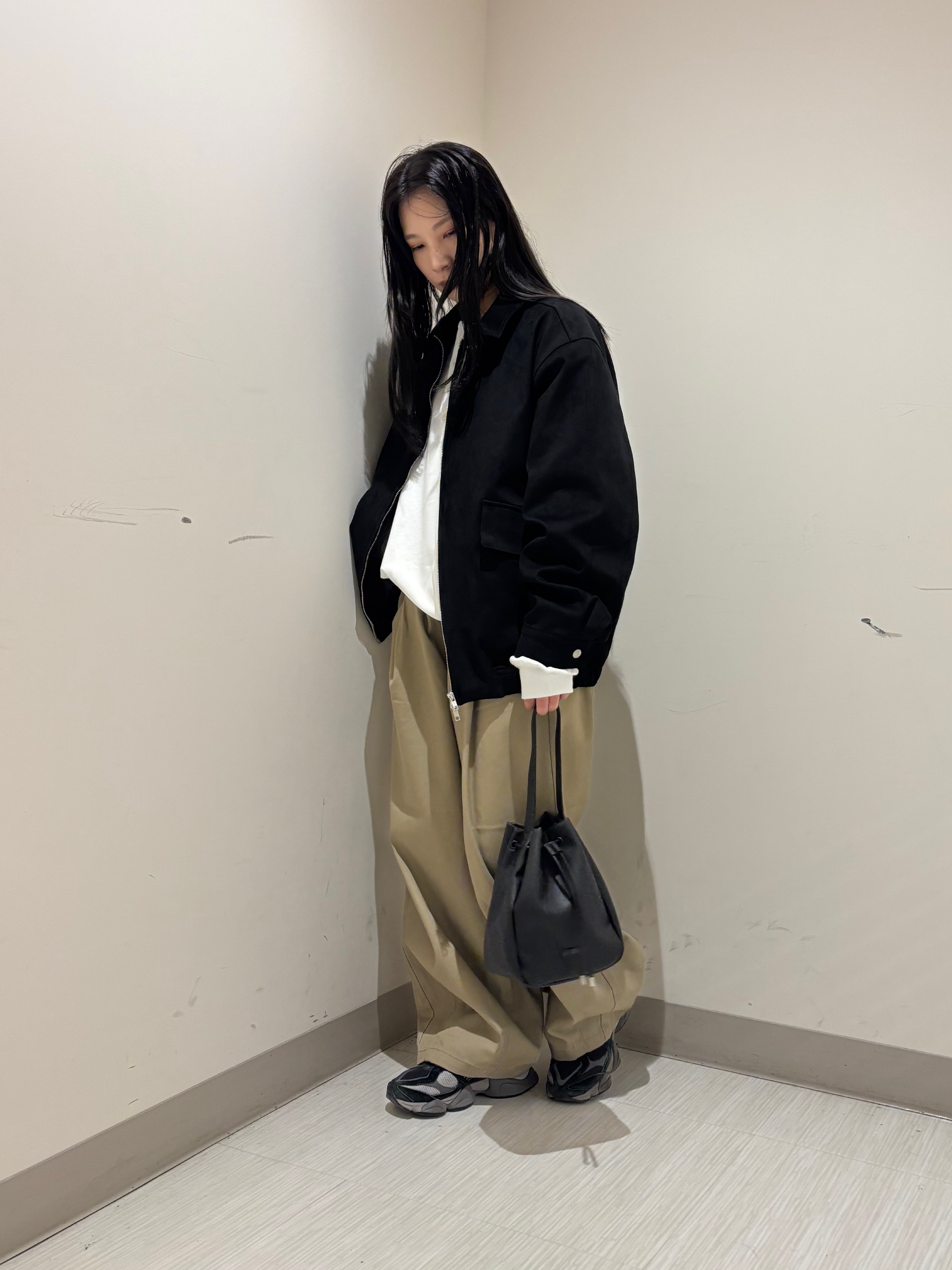 S.A.Oさんの「tk.TAKEO KIKUCHI｜スエードタッチレザー調ブルゾン」を使ったコーディネート