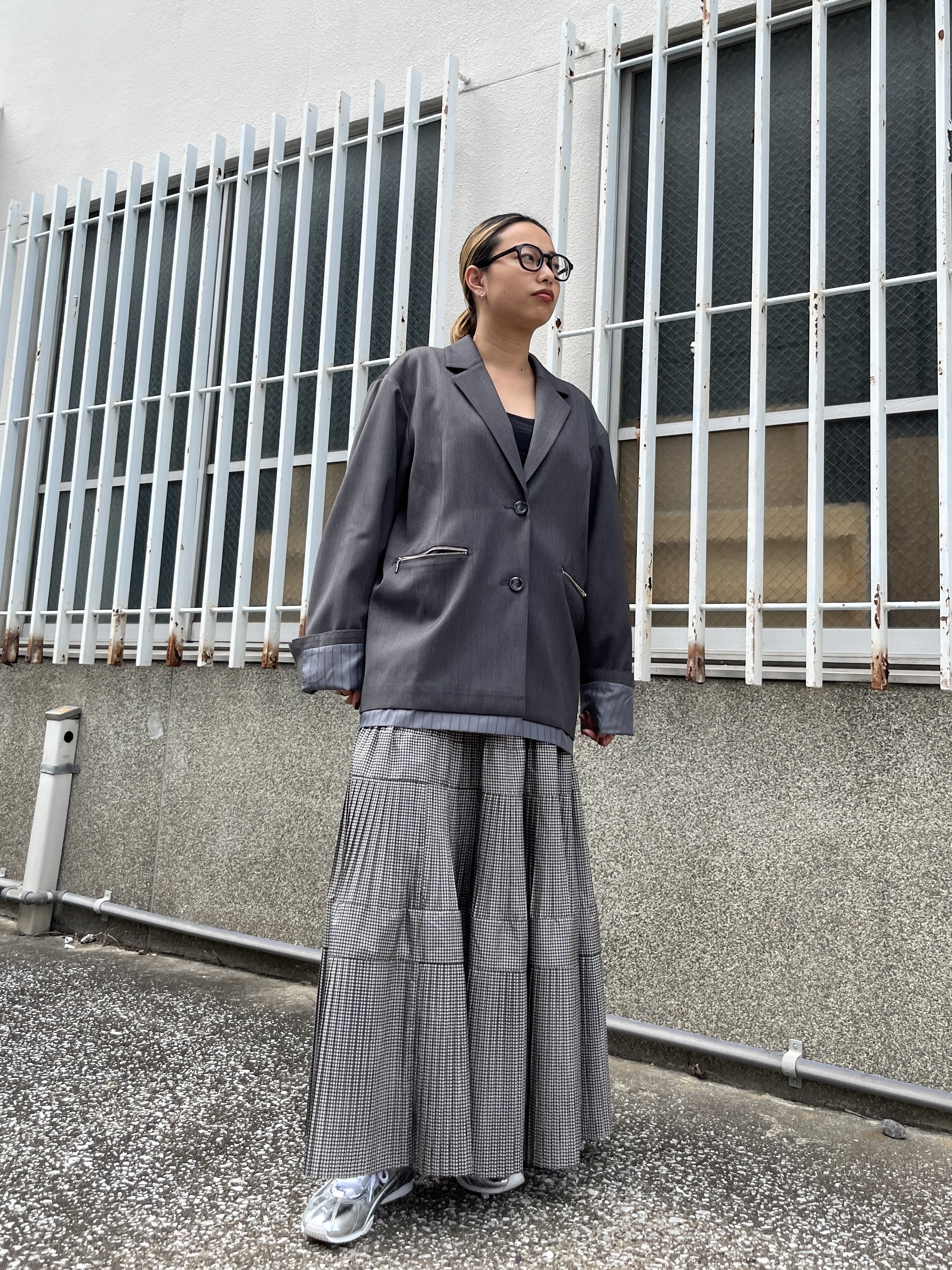 Harukaさんの「INDIVI｜ビッグテーラードジャケット」を使ったコーディネート