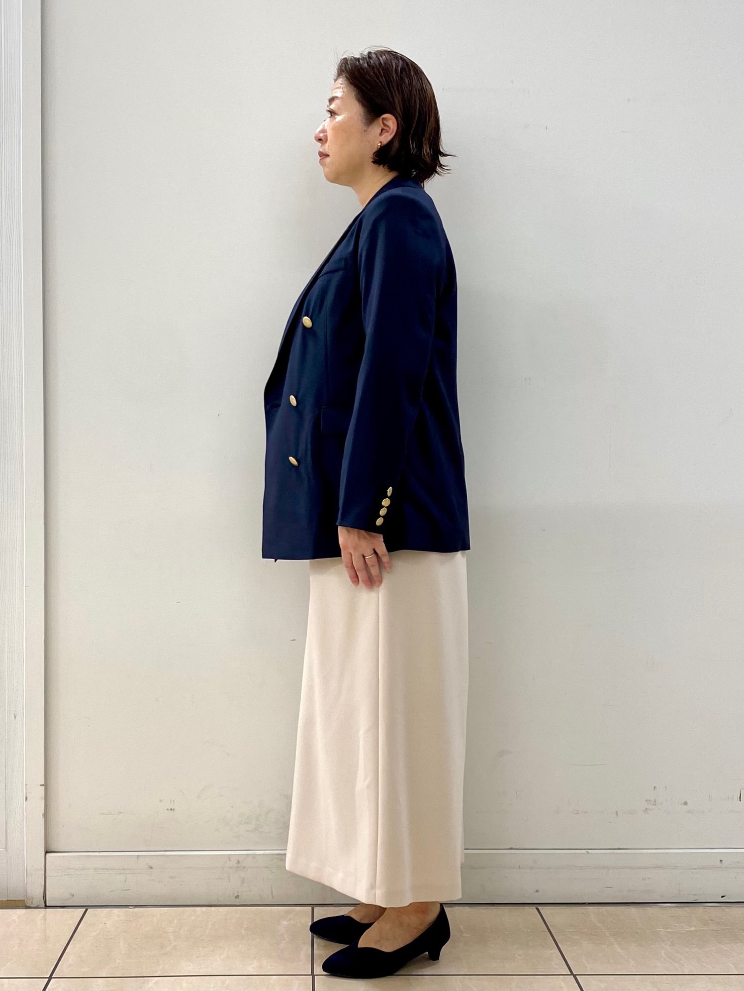 ksmさんの「Reflect｜【通勤】ダブルブレザージャケット」を使ったコーディネート