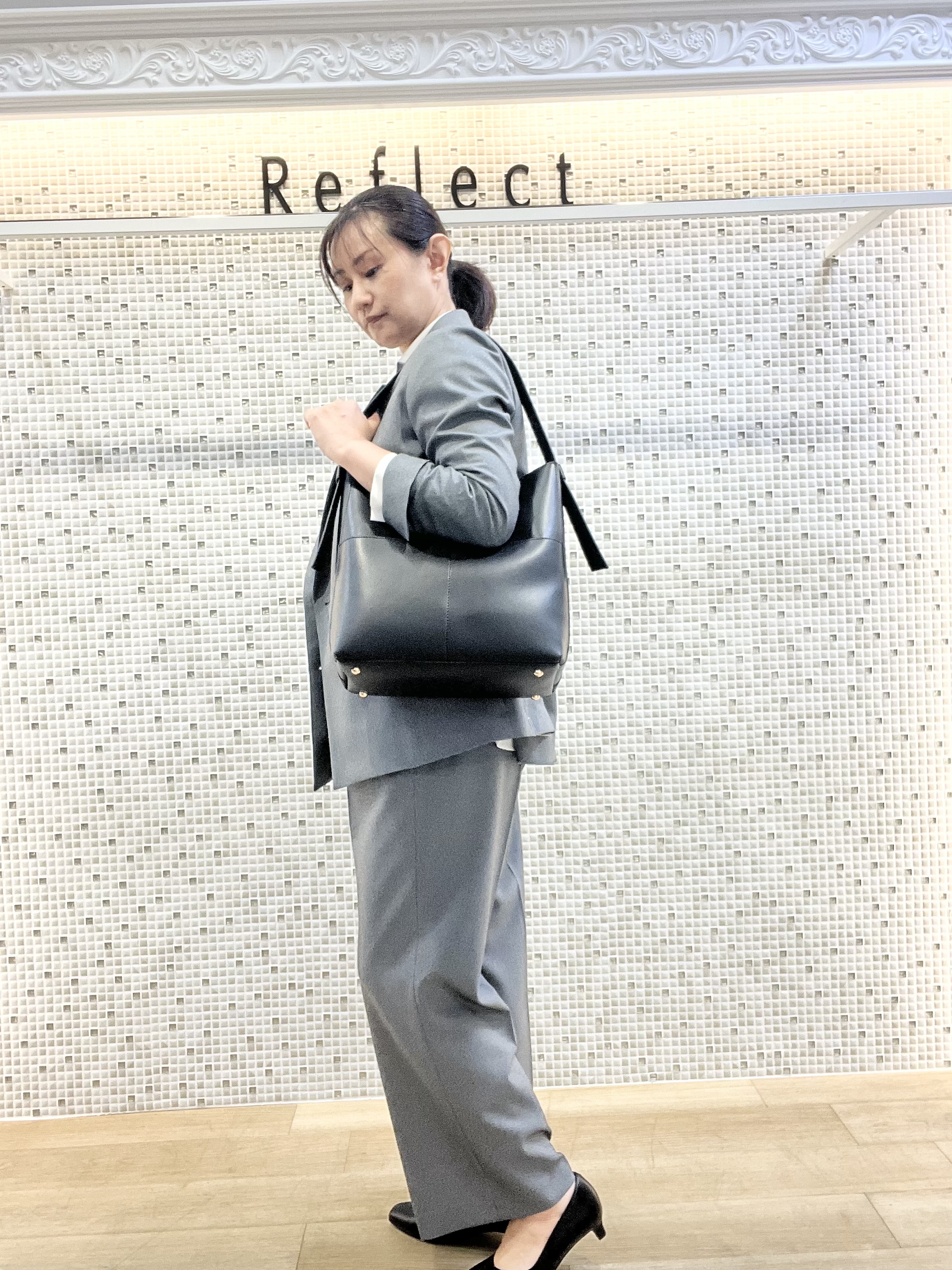 KAOさんの「Reflect｜【通勤◎】ダブルブレストデザインテーラードジャケット」を使ったコーディネート