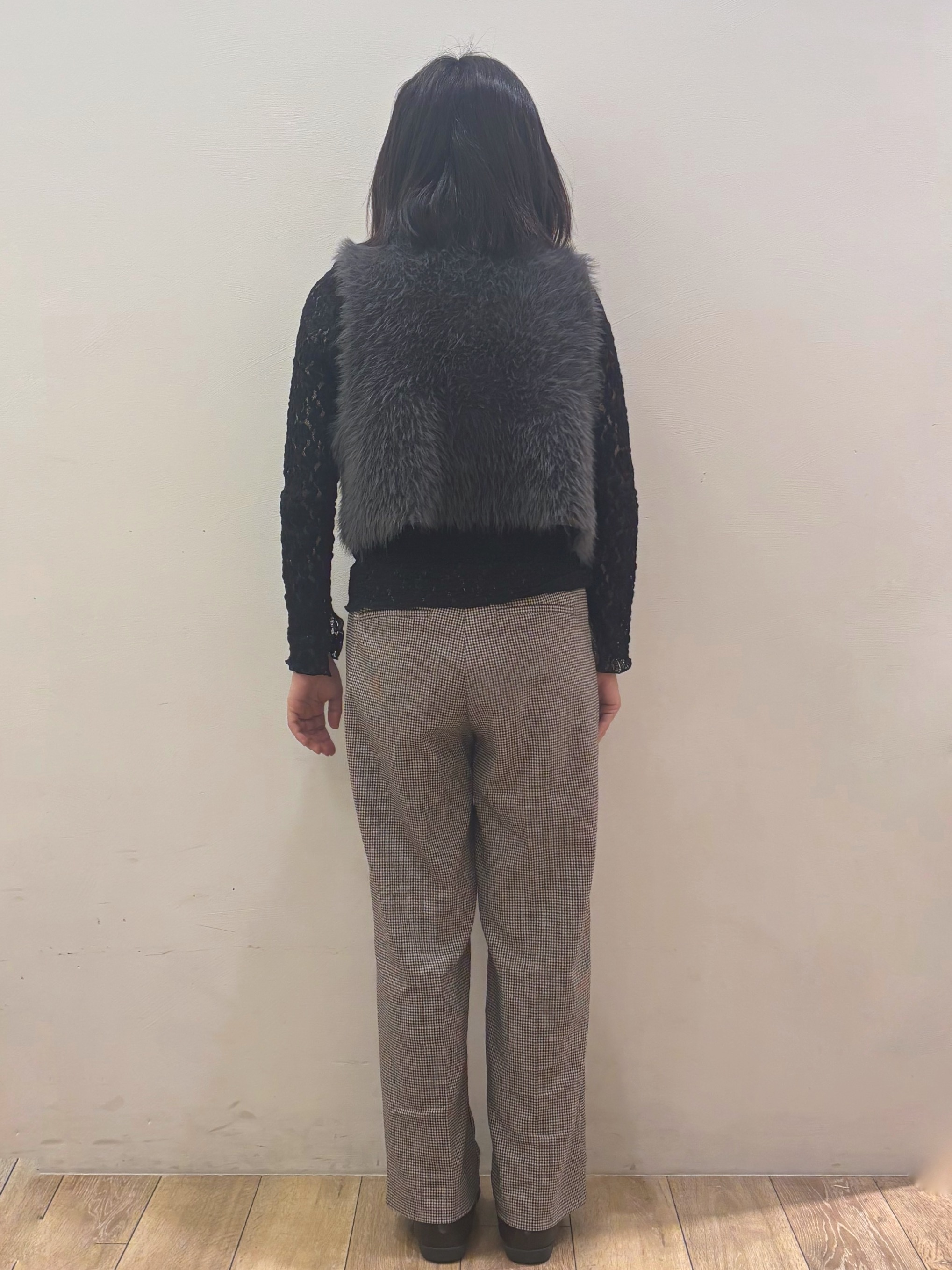 りょうさんの「OPAQUE.CLIP｜シャギーニット ベスト【洗濯機OK】」を使ったコーディネート