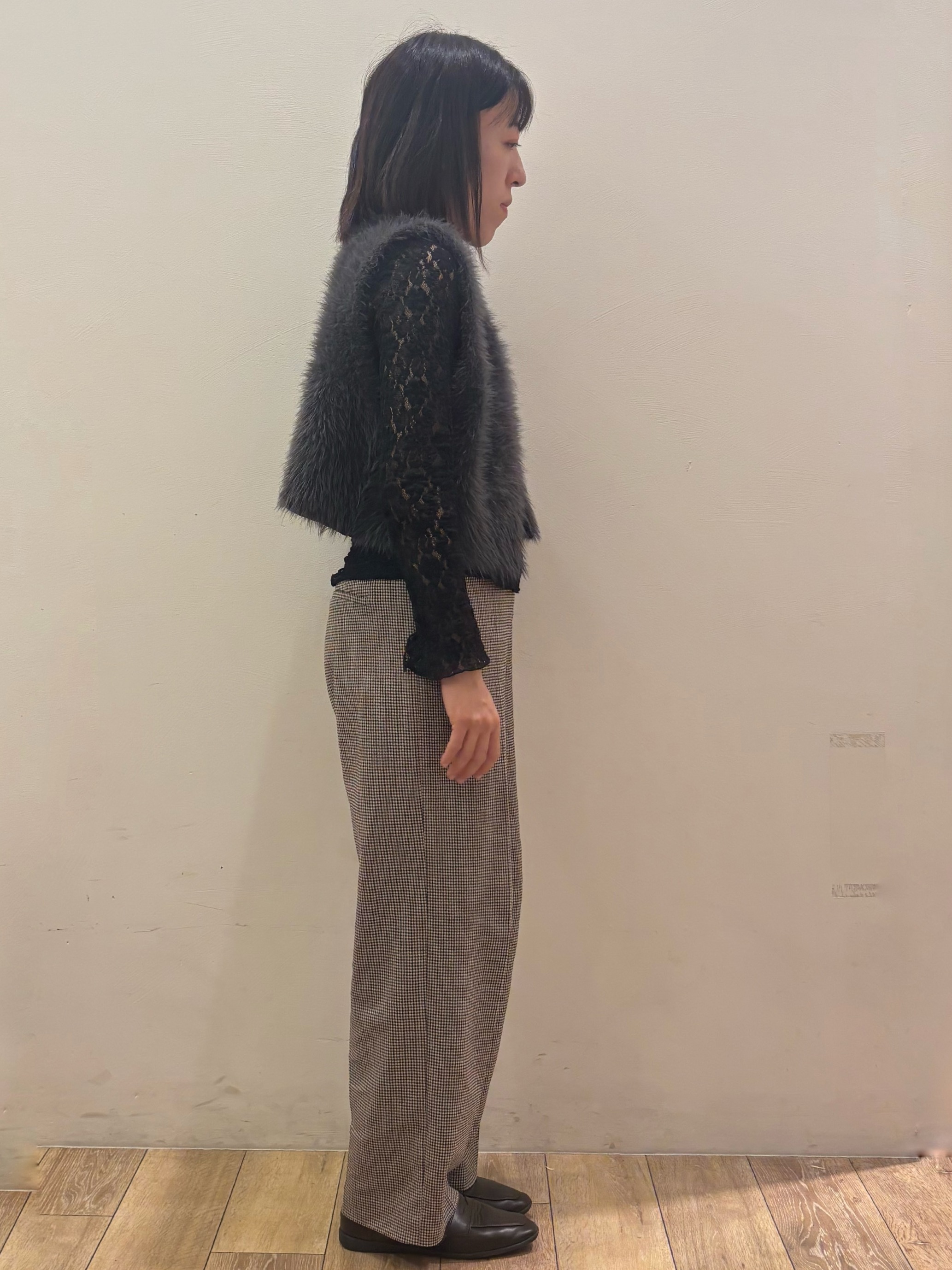 りょうさんの「OPAQUE.CLIP｜シャギーニット ベスト【洗濯機OK】」を使ったコーディネート