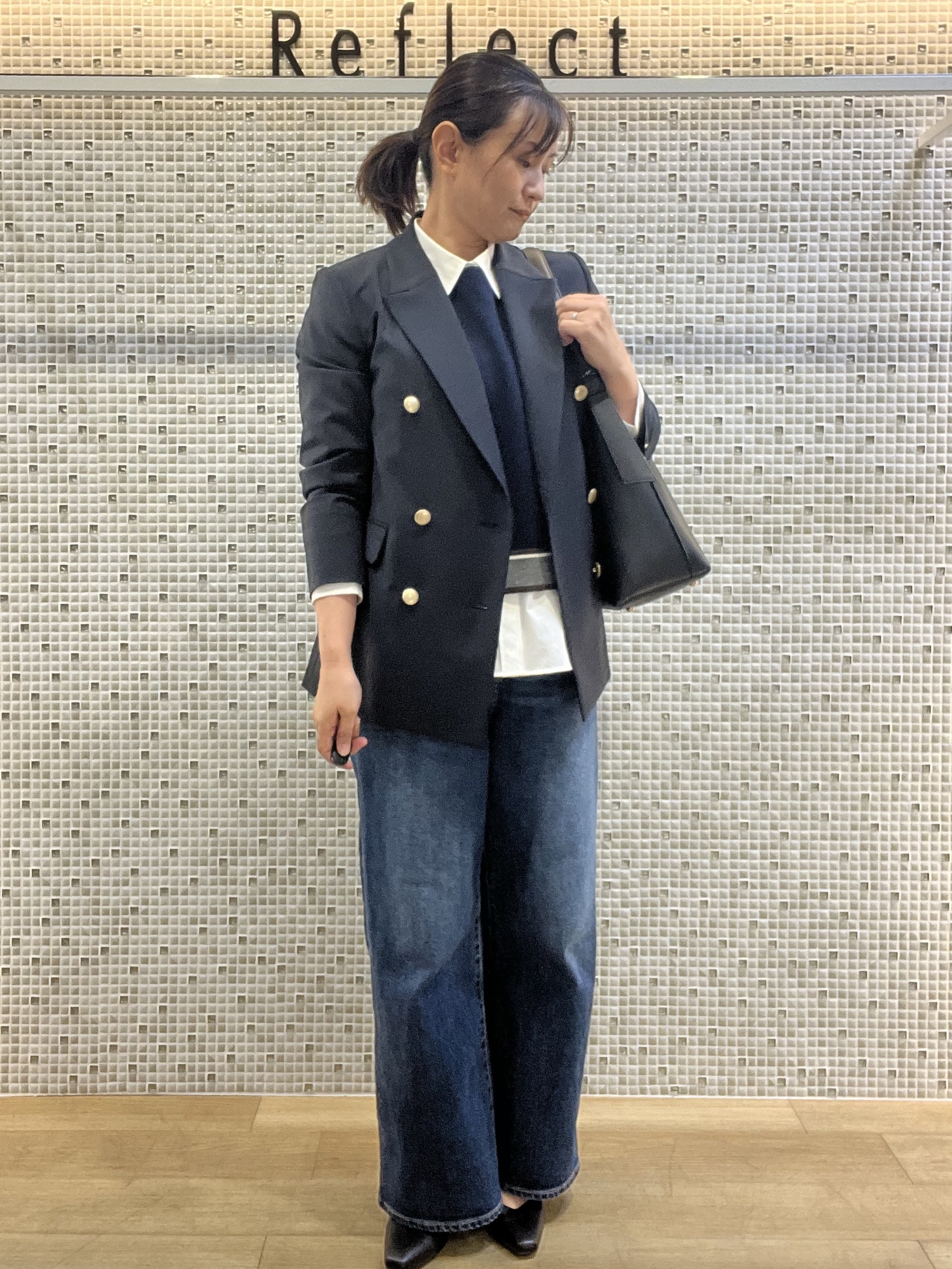 KAOさんの「Reflect｜【羽織◎】オフボディシルエットシャツ」を使ったコーディネート