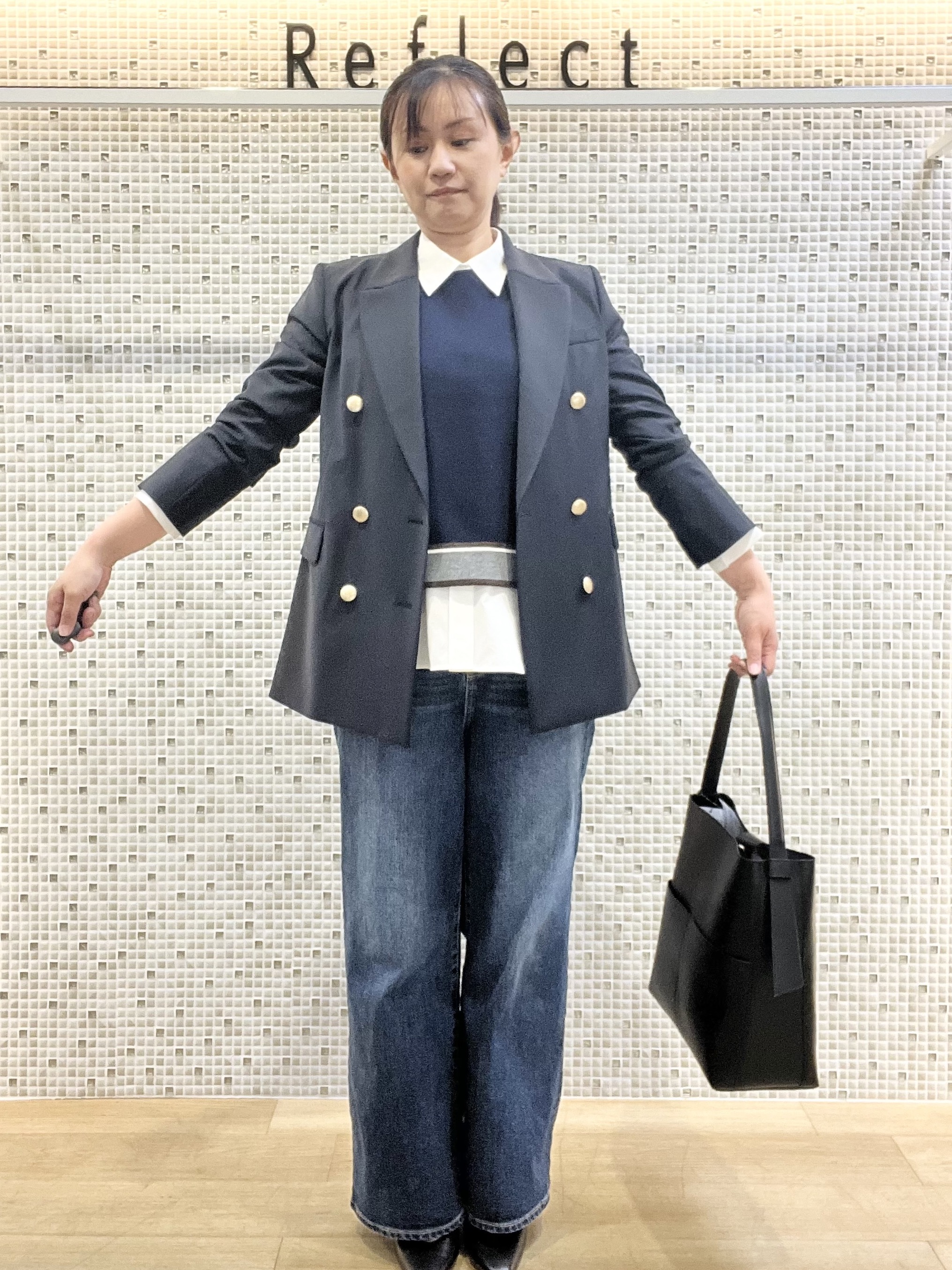 KAOさんの「Reflect｜【羽織◎】オフボディシルエットシャツ」を使ったコーディネート