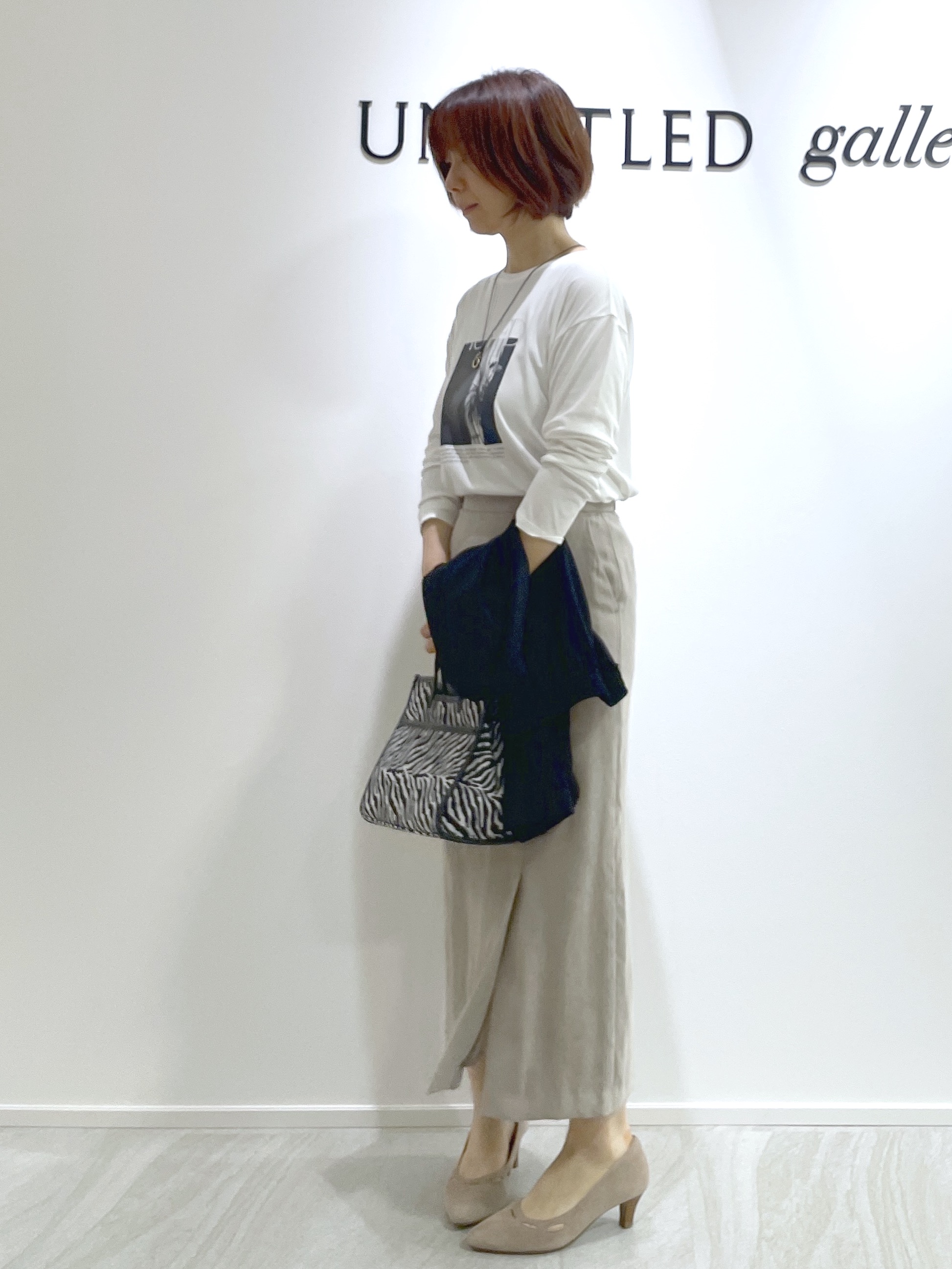hanaさんの「UNTITLED｜【セットアップ可/秋羽織り】メランジツイルシャツ」を使ったコーディネート