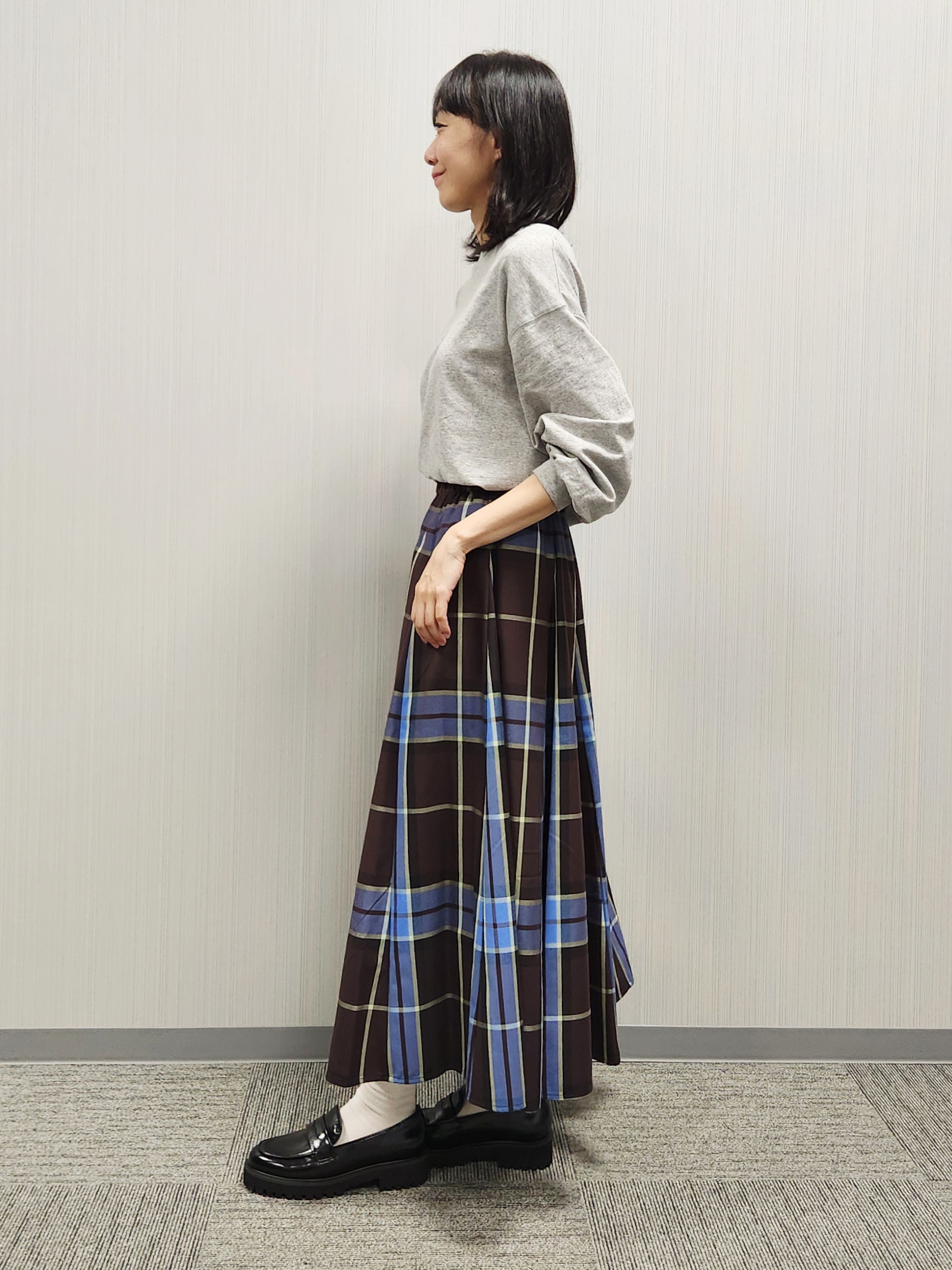 naraさんの「Dessin｜【洗える/7色展開/XS-L】バックヘンリーミニ裏毛 長袖」を使ったコーディネート