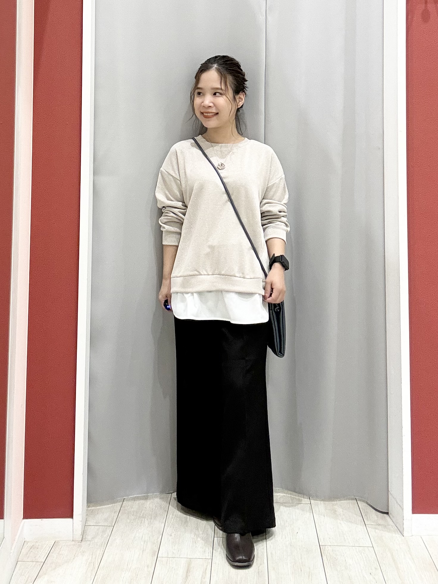 shioさんの「SHOO･LA･RUE｜【洗濯後しわになりにくい/S-LL】裾ドロストフリルブルゾン」を使ったコーディネート