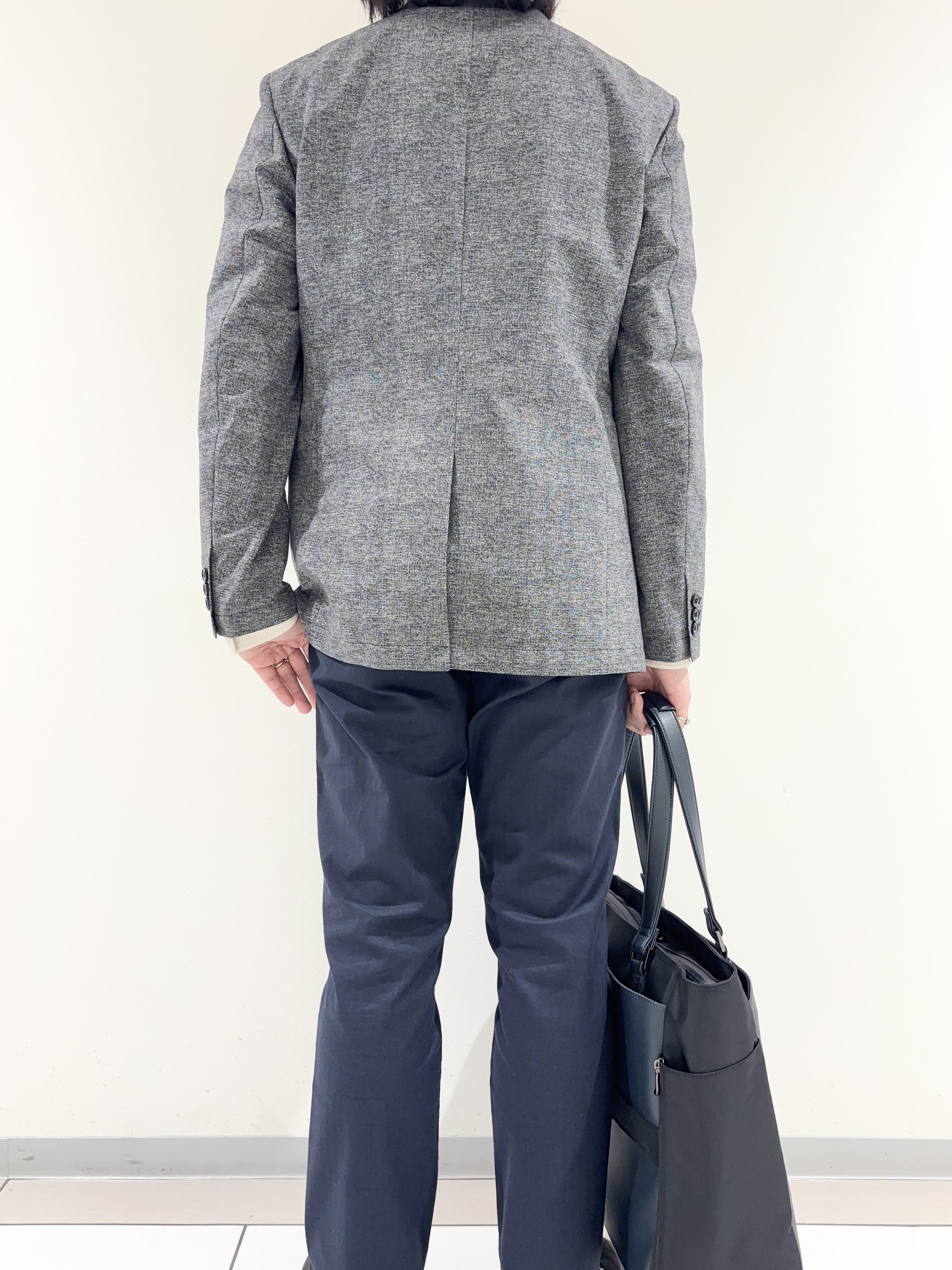 及川さんの「TAKEO KIKUCHI｜【抗菌防臭】COOL DOTS（R）ドビープリント ジャケット」を使ったコーディネート