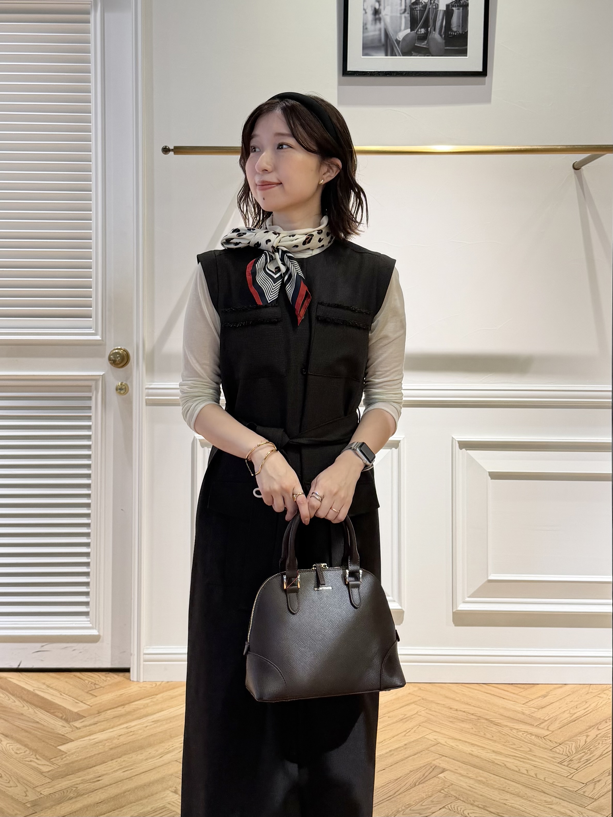 つじ まこさんの「DRESSTERIOR｜【ウォッシャブル】ツイードライクワンピース」を使ったコーディネート