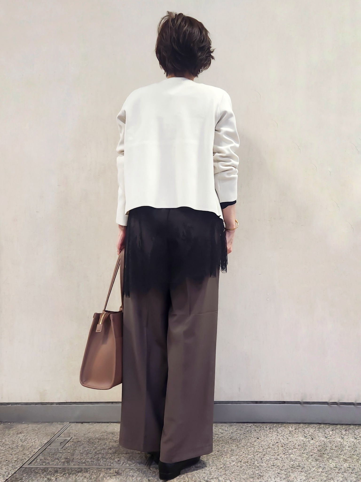 milkyさんの「OPAQUE.CLIP｜【UVケア／遮熱性】スナップボタンニットカーディガン《5col／洗濯機OK》」を使ったコーディネート
