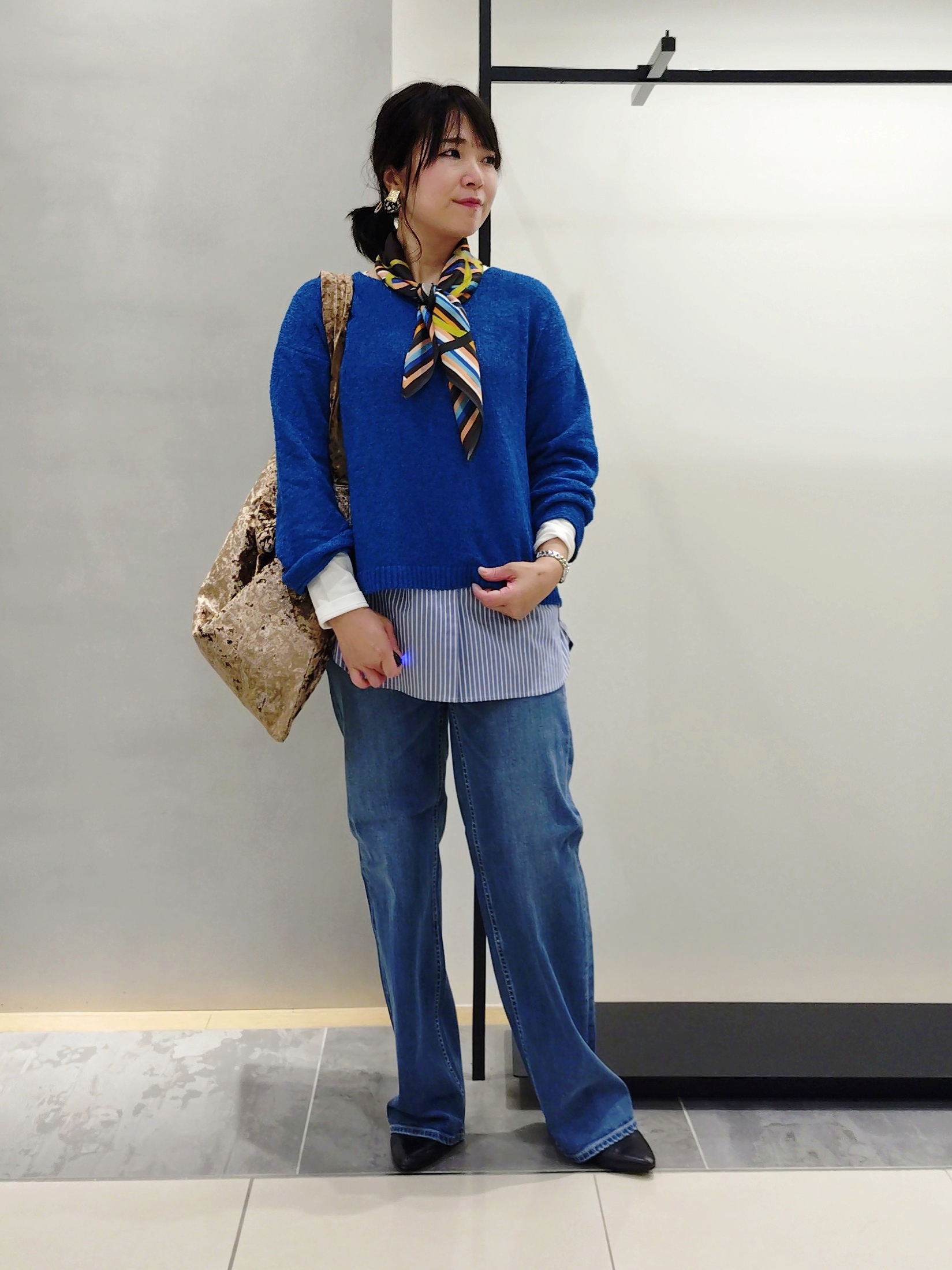 TOMOMIさんの「INDIVI｜【撥水／UVケア】スタンドカラーブルゾン」を使ったコーディネート