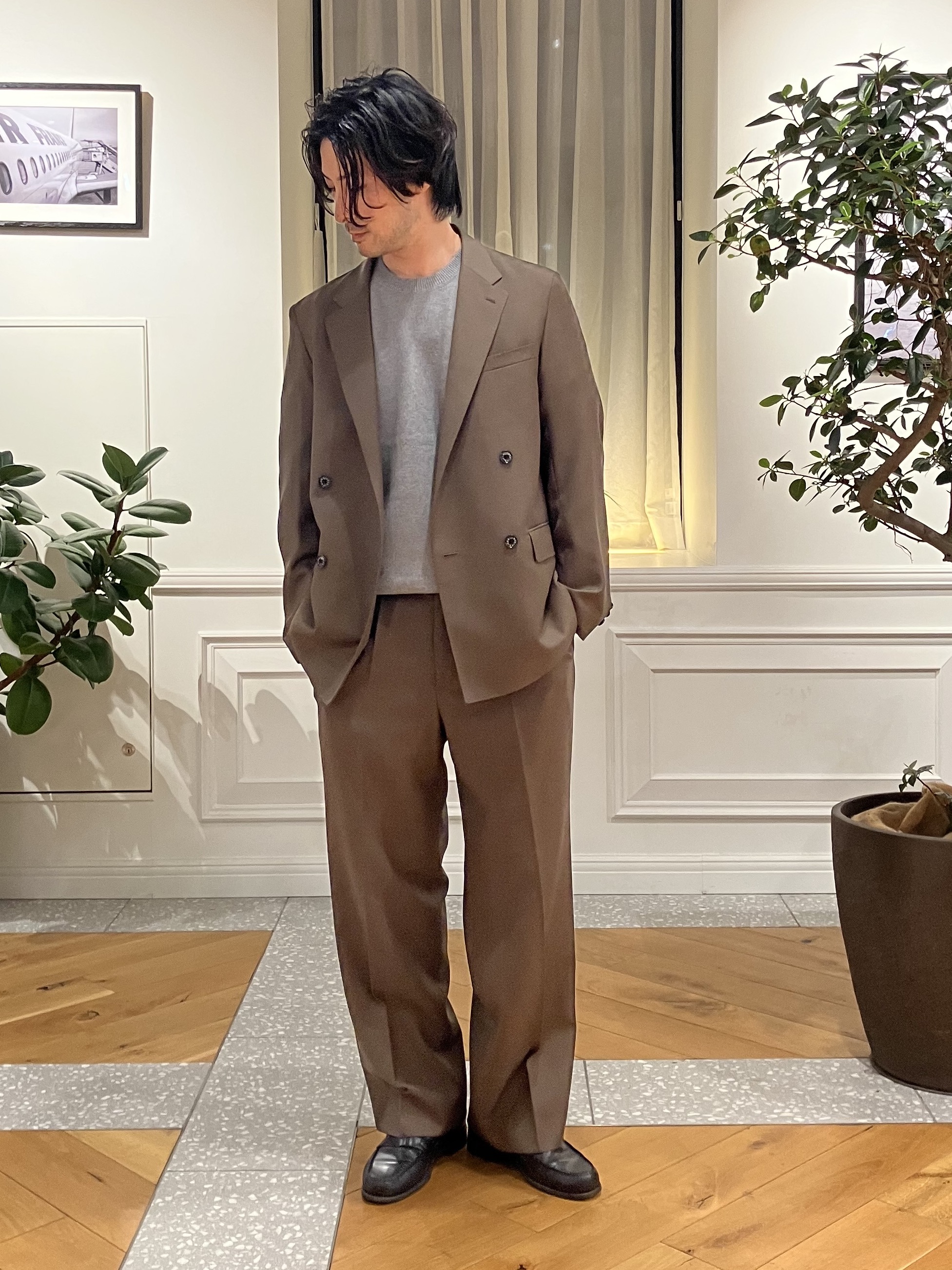 junyaさんの「DRESSTERIOR｜【セットアップ可】イージーケア ウールブレンドジャケット」を使ったコーディネート