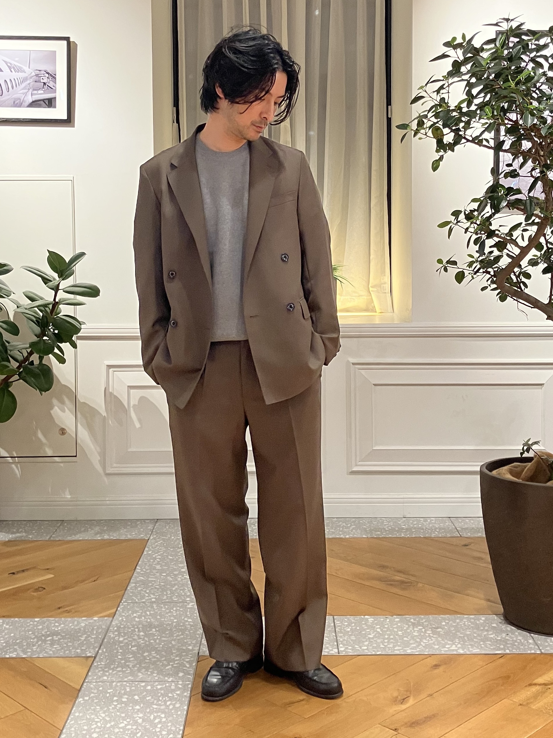 junyaさんの「DRESSTERIOR｜【セットアップ可】イージーケア ウールブレンドジャケット」を使ったコーディネート