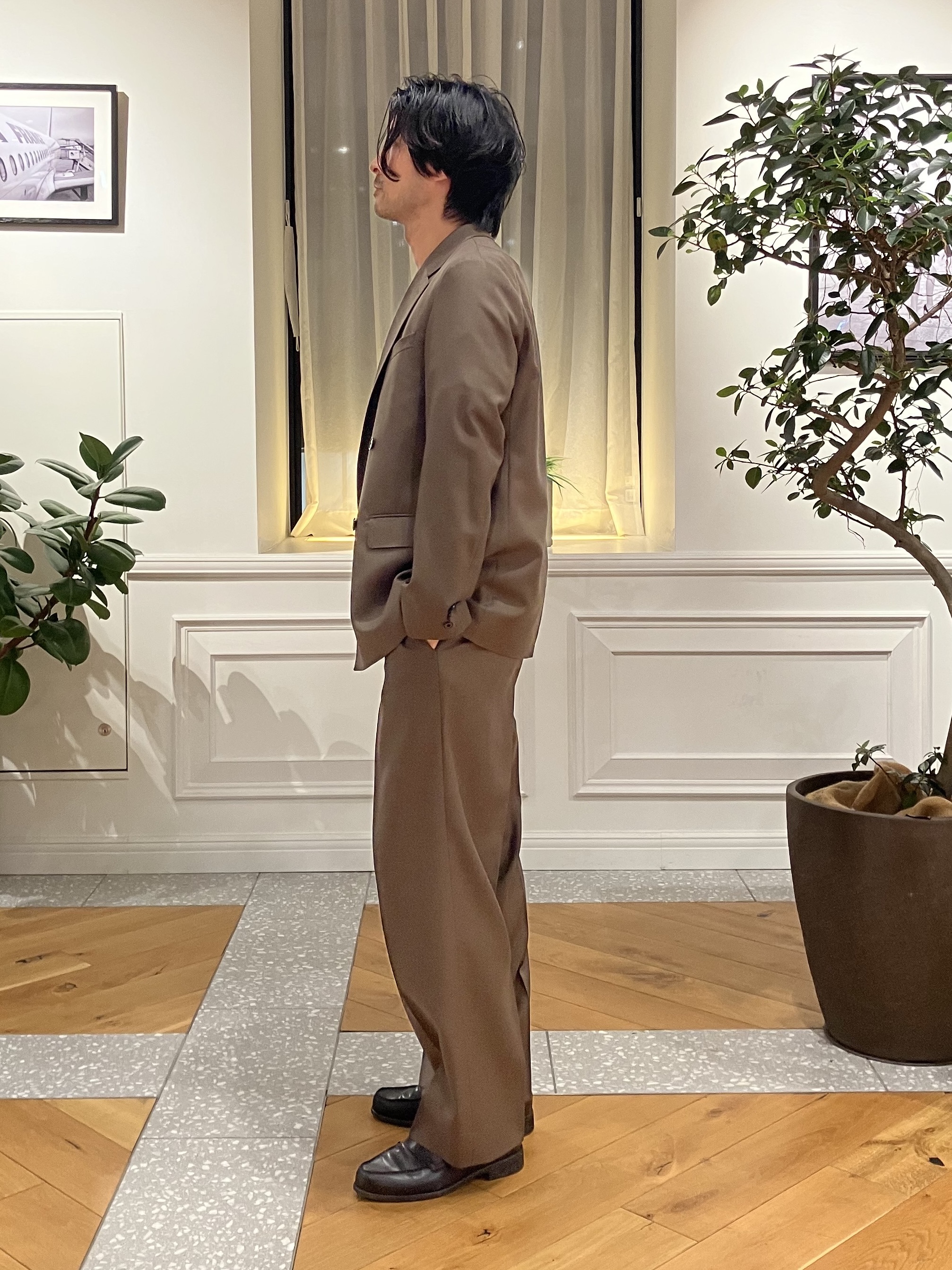 junyaさんの「DRESSTERIOR｜【セットアップ可】イージーケア ウールブレンドジャケット」を使ったコーディネート
