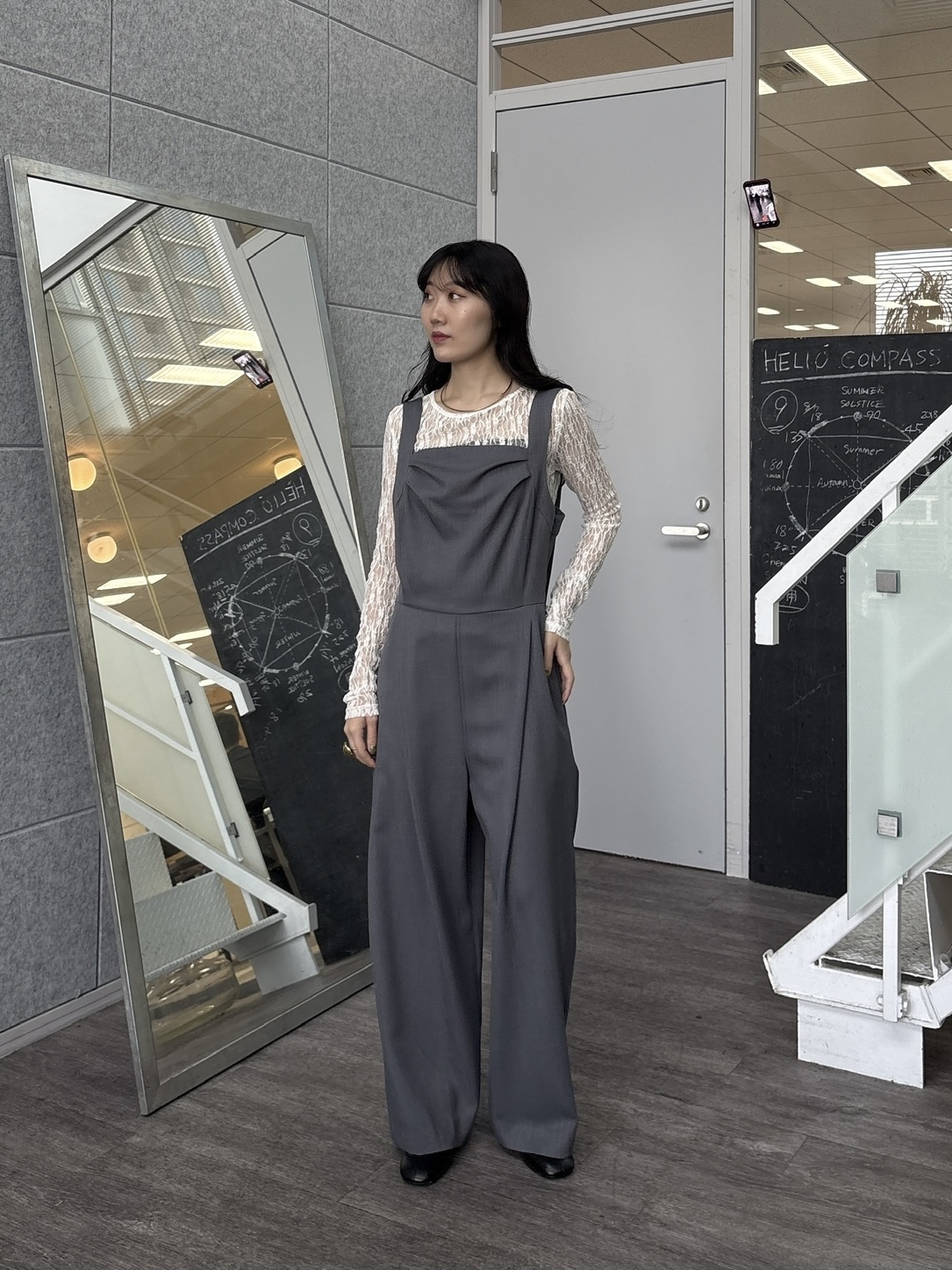 rinaさんの「INDIVI｜シアーレースレイヤードプルオーバー」を使ったコーディネート