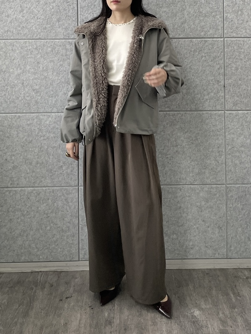 rinaさんの「INDIVI｜タックワイドパンツ【セットアップ可能】」を使ったコーディネート