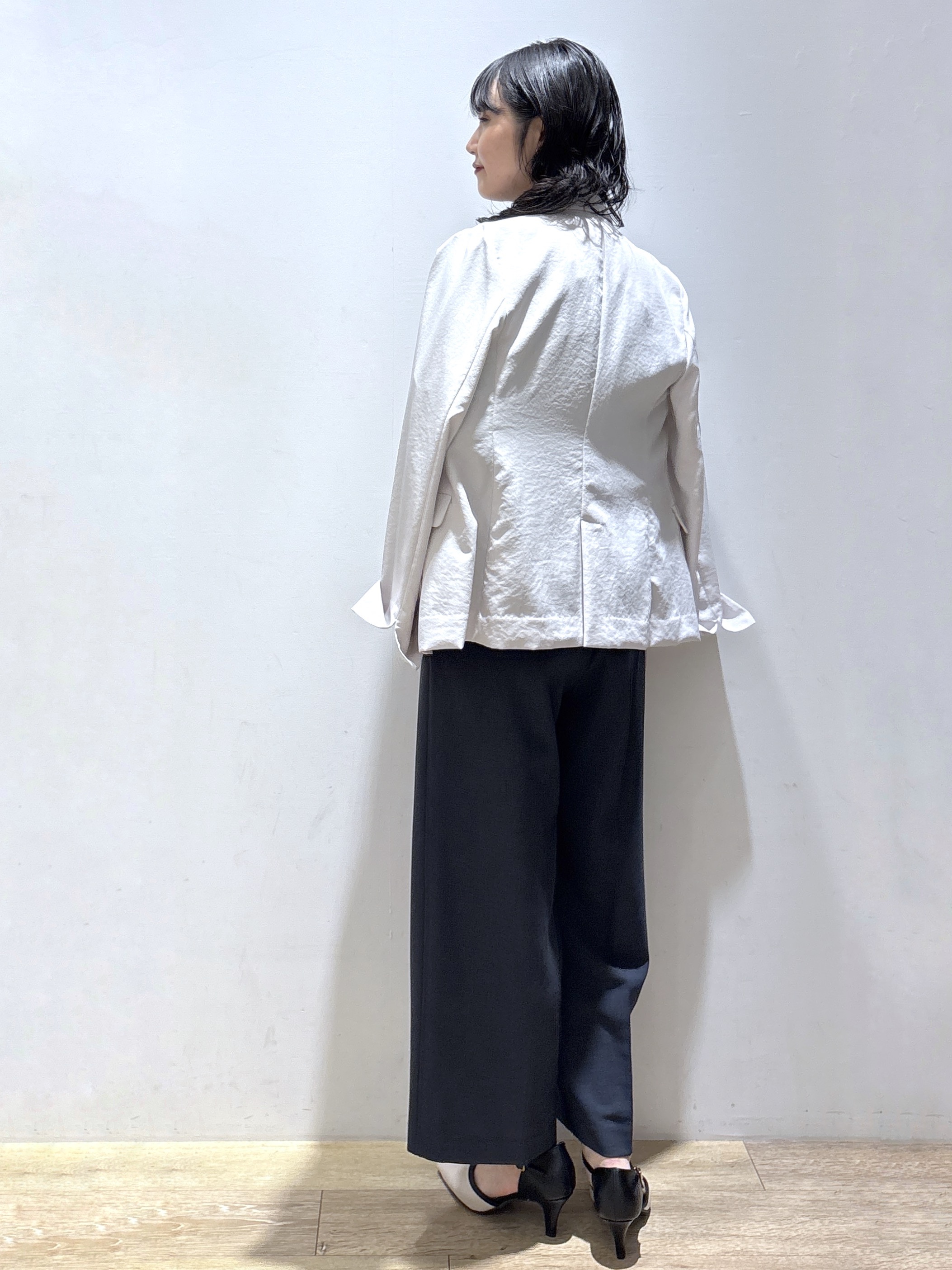 mizukiさんの「index｜《再入荷》ダブルブレストテーラードジャケット【接触冷感／吸水速乾／イージーアイロン／防シワ／洗濯機O」を使ったコーディネート