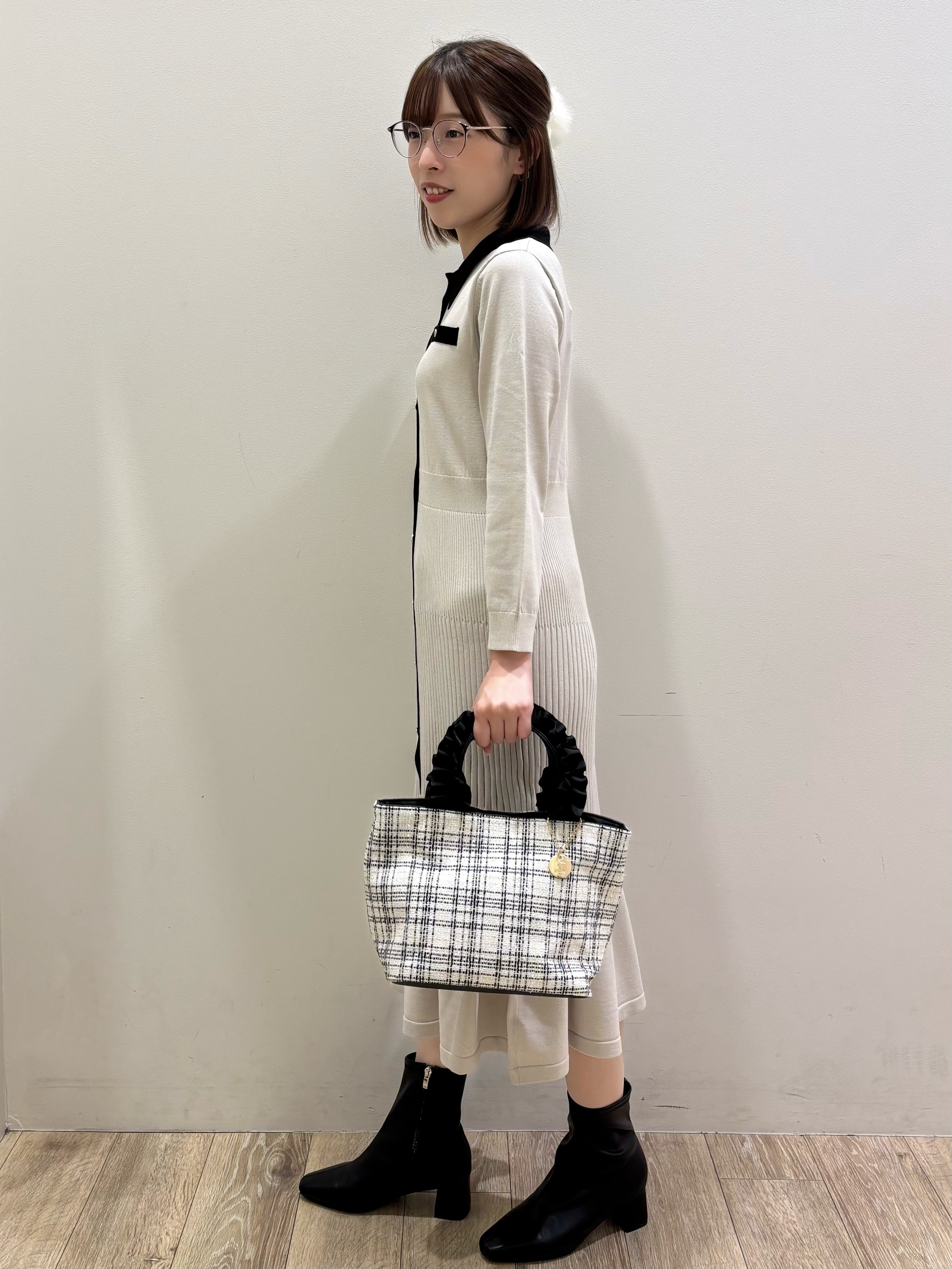 honamiさんの「index｜ポロニットワンピース【洗濯機OK／抗ピル】」を使ったコーディネート