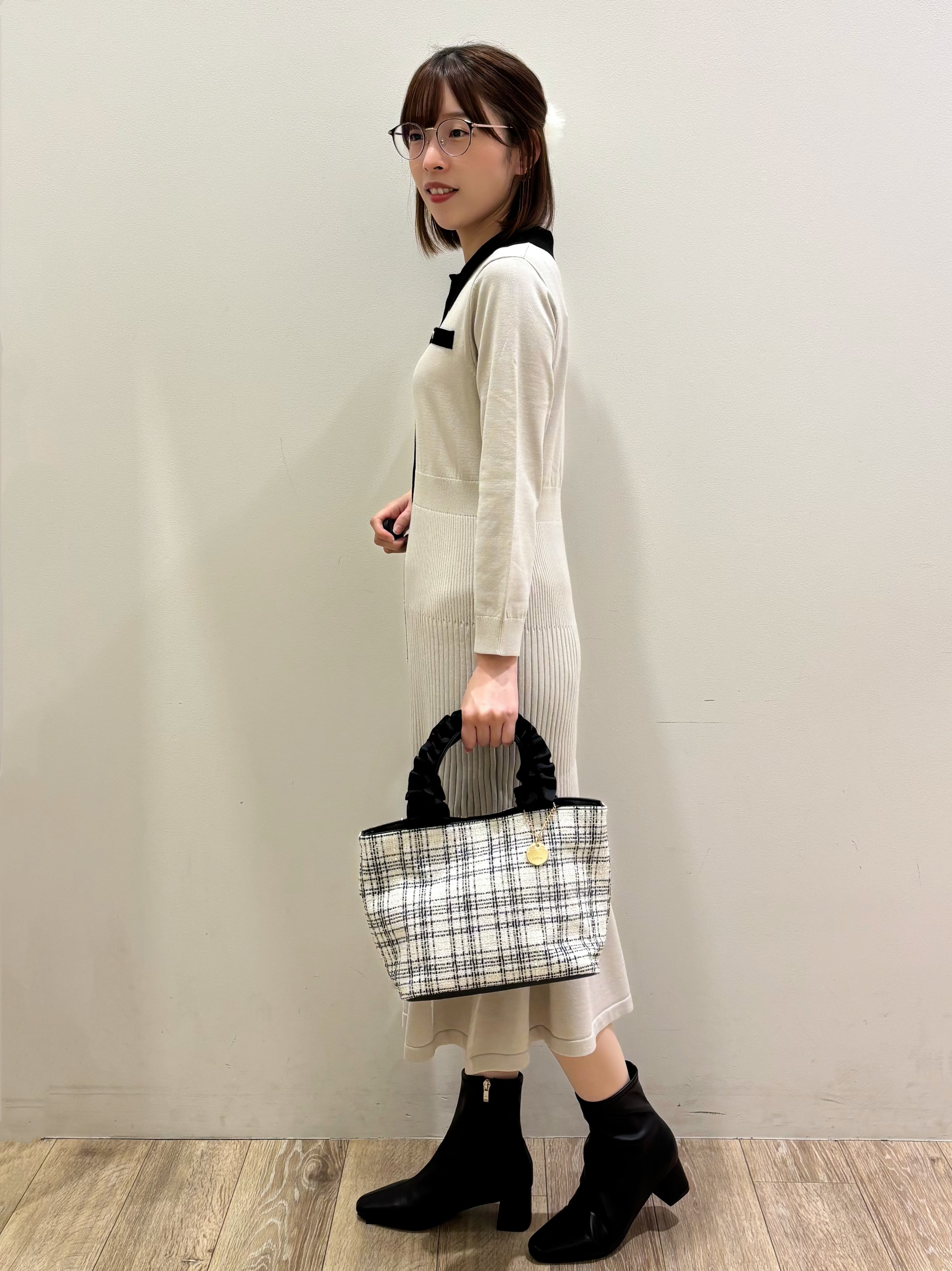 honamiさんの「index｜ポロニットワンピース【洗濯機OK／抗ピル】」を使ったコーディネート