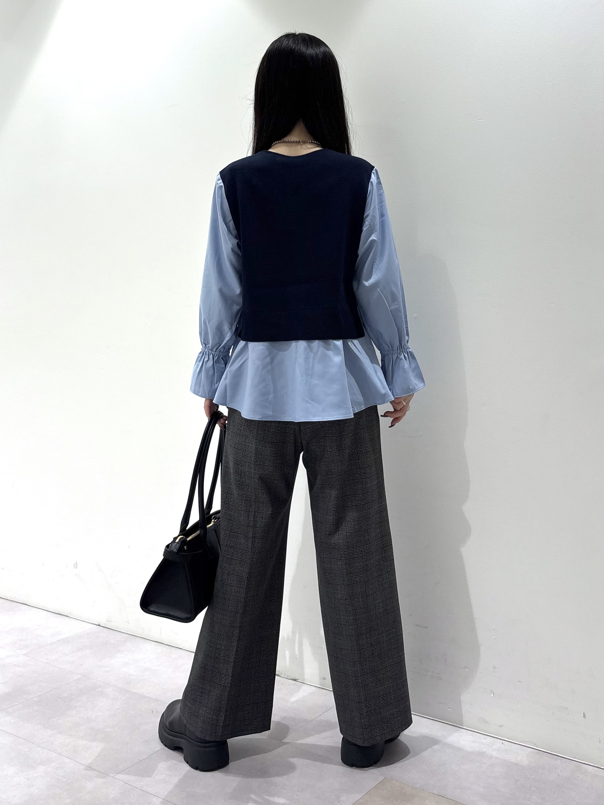 KEIKOさんの「INDIVI｜【洗える／1枚でコーデ完成】重ね着風ニットトップス」を使ったコーディネート