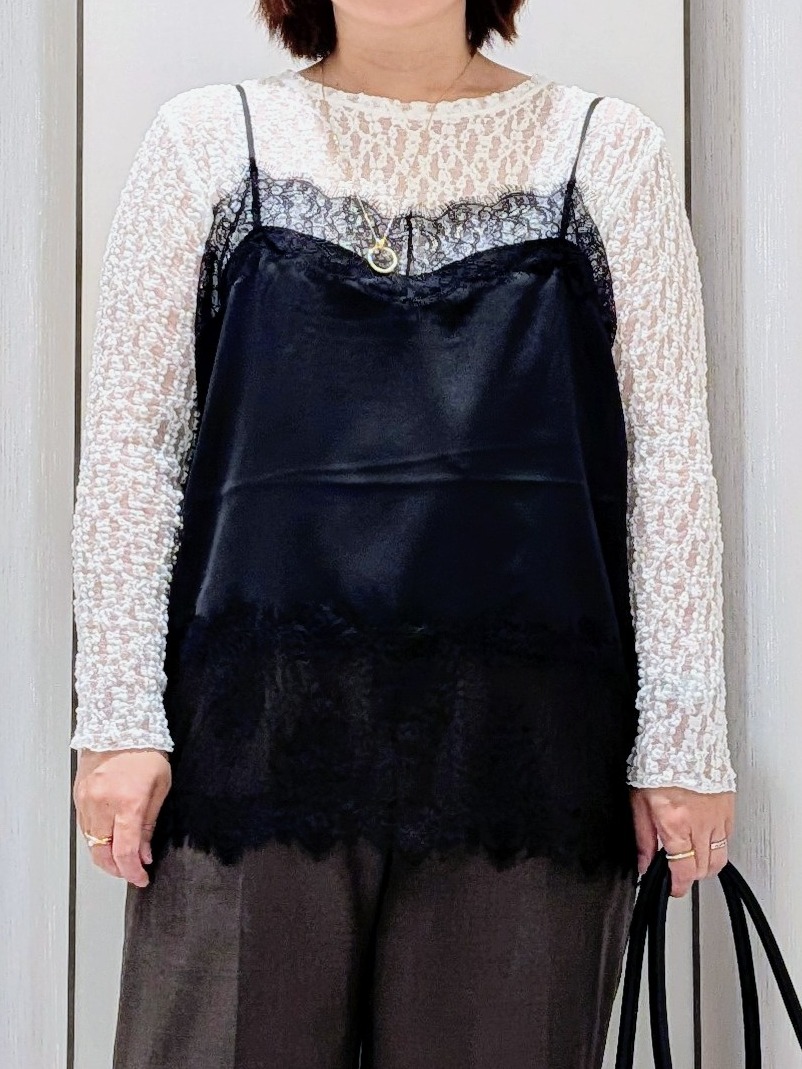 Onumaさんの「UNTITLED｜【羽織りのインナーに】レースプルオーバー」を使ったコーディネート