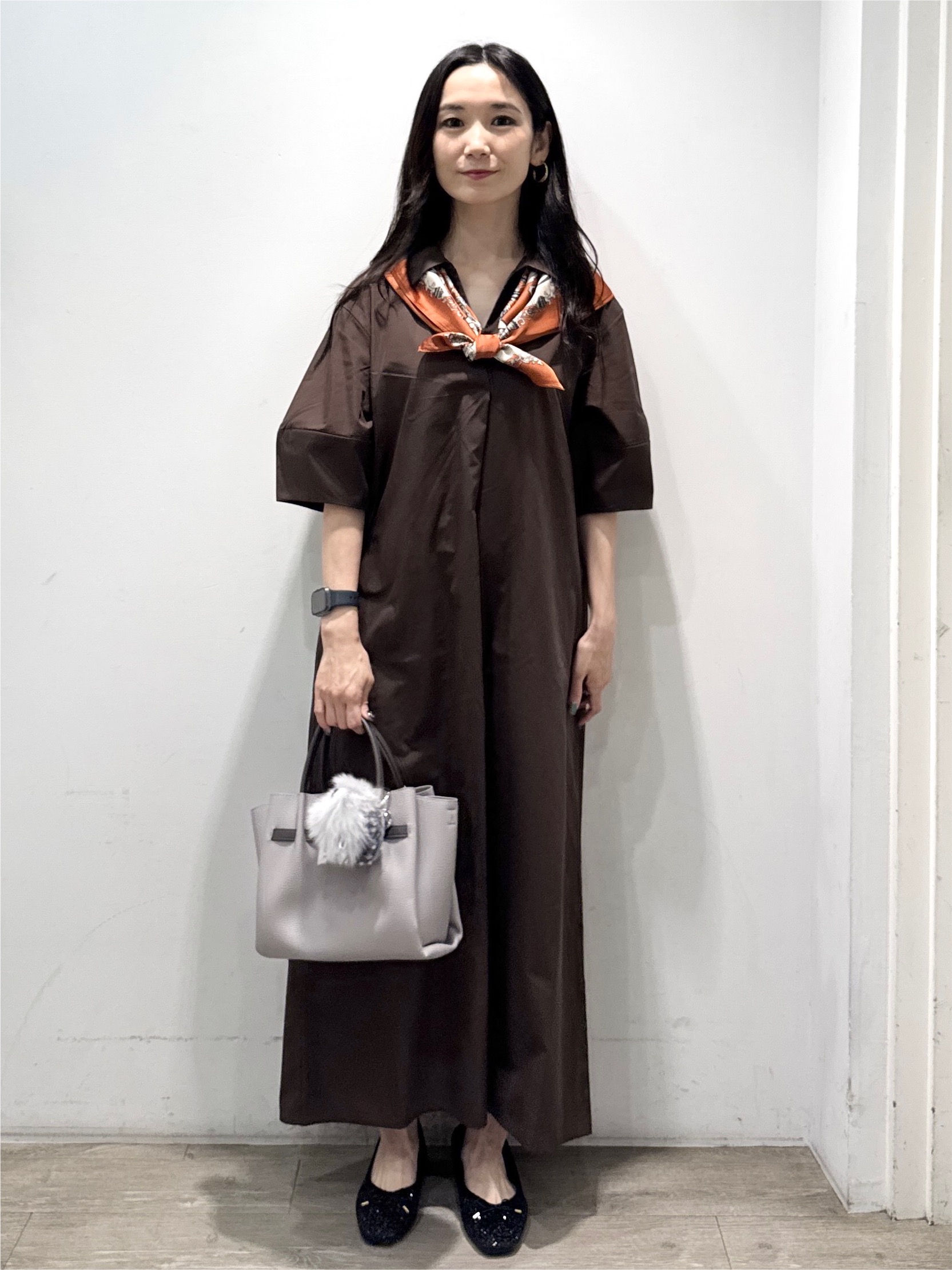 yuicciさんの「OPAQUE.CLIP｜スキッパーシャツワンピース【洗濯機OK】」を使ったコーディネート