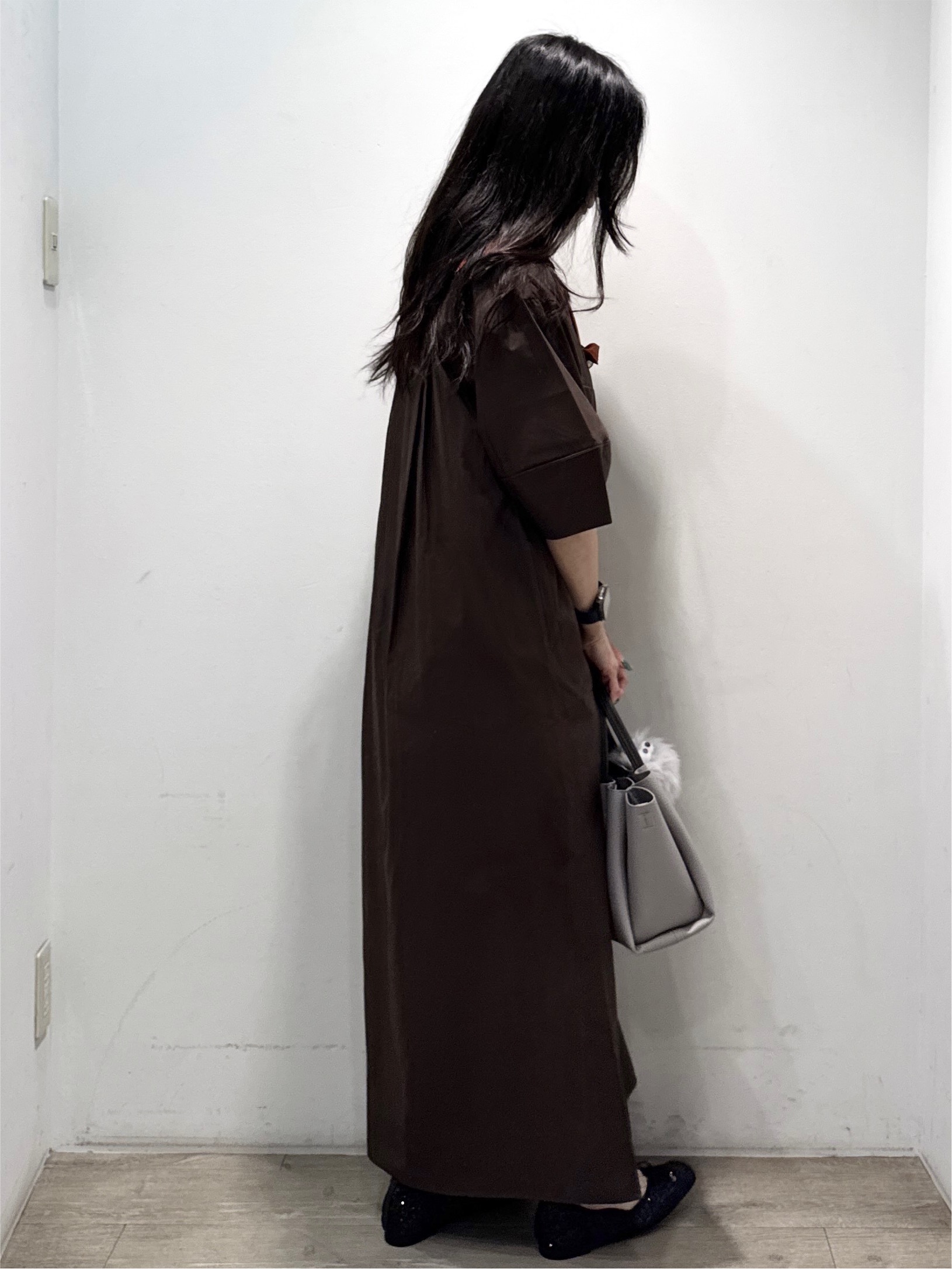 yuicciさんの「OPAQUE.CLIP｜スキッパーシャツワンピース【洗濯機OK】」を使ったコーディネート