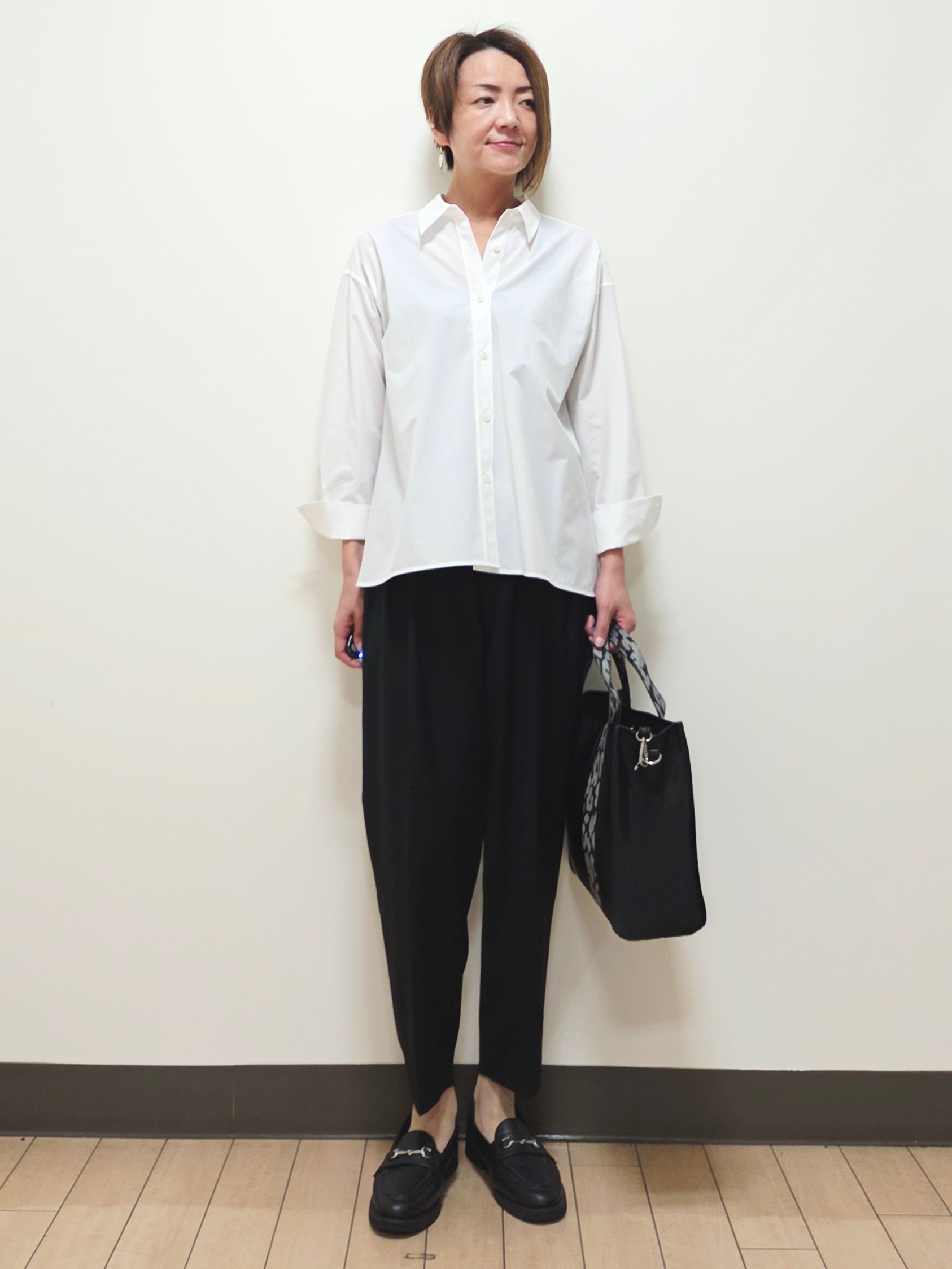 yuuさんの「Reflect｜【羽織◎】オフボディシルエットシャツ」を使ったコーディネート