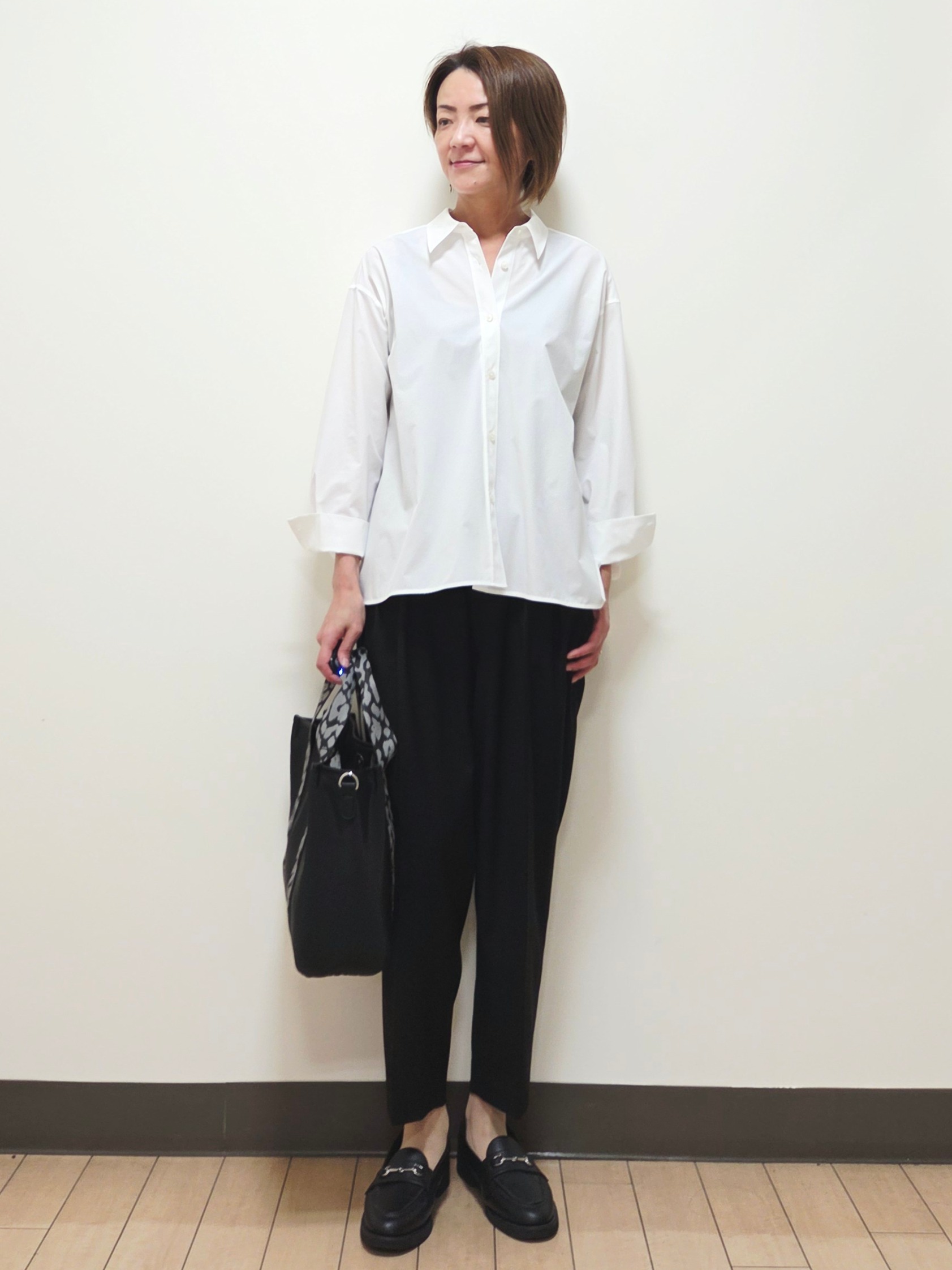 yuuさんの「Reflect｜【羽織◎】オフボディシルエットシャツ」を使ったコーディネート