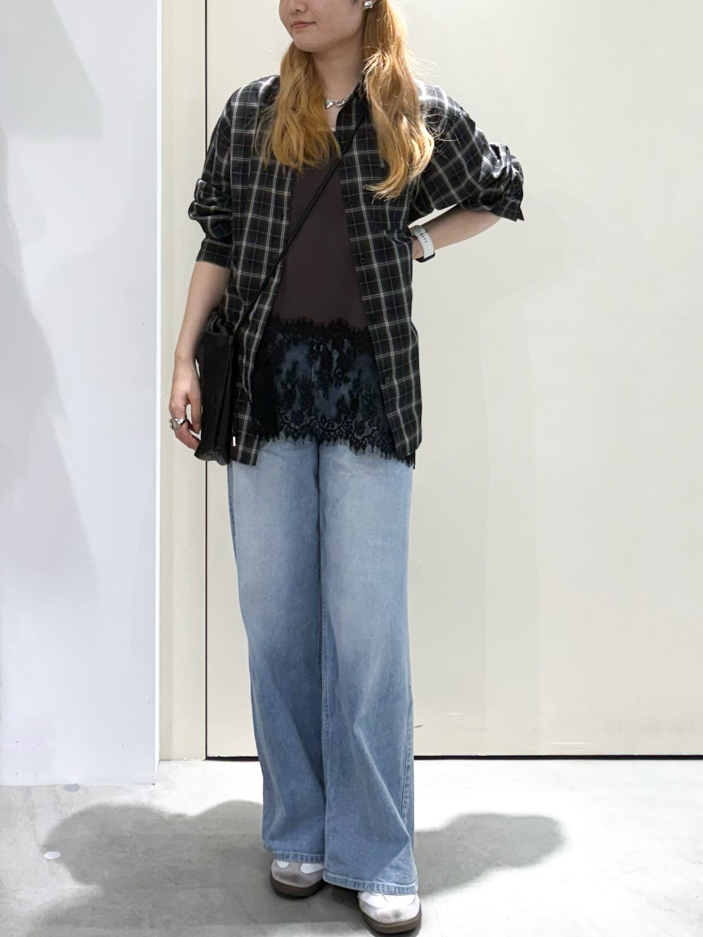 sayaさんの「OPAQUE.CLIP｜チェック柄シャツ【洗濯機OK】」を使ったコーディネート
